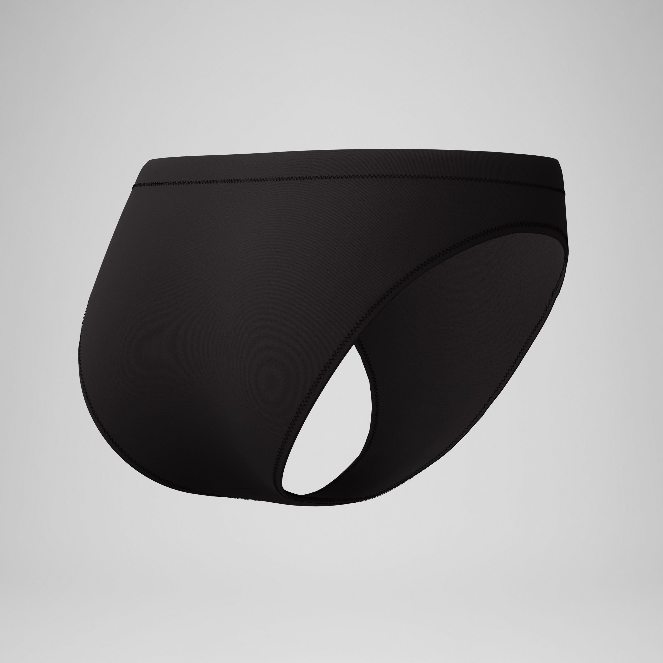 Women's Solid Classic Bikini Bottom Black - Image 4