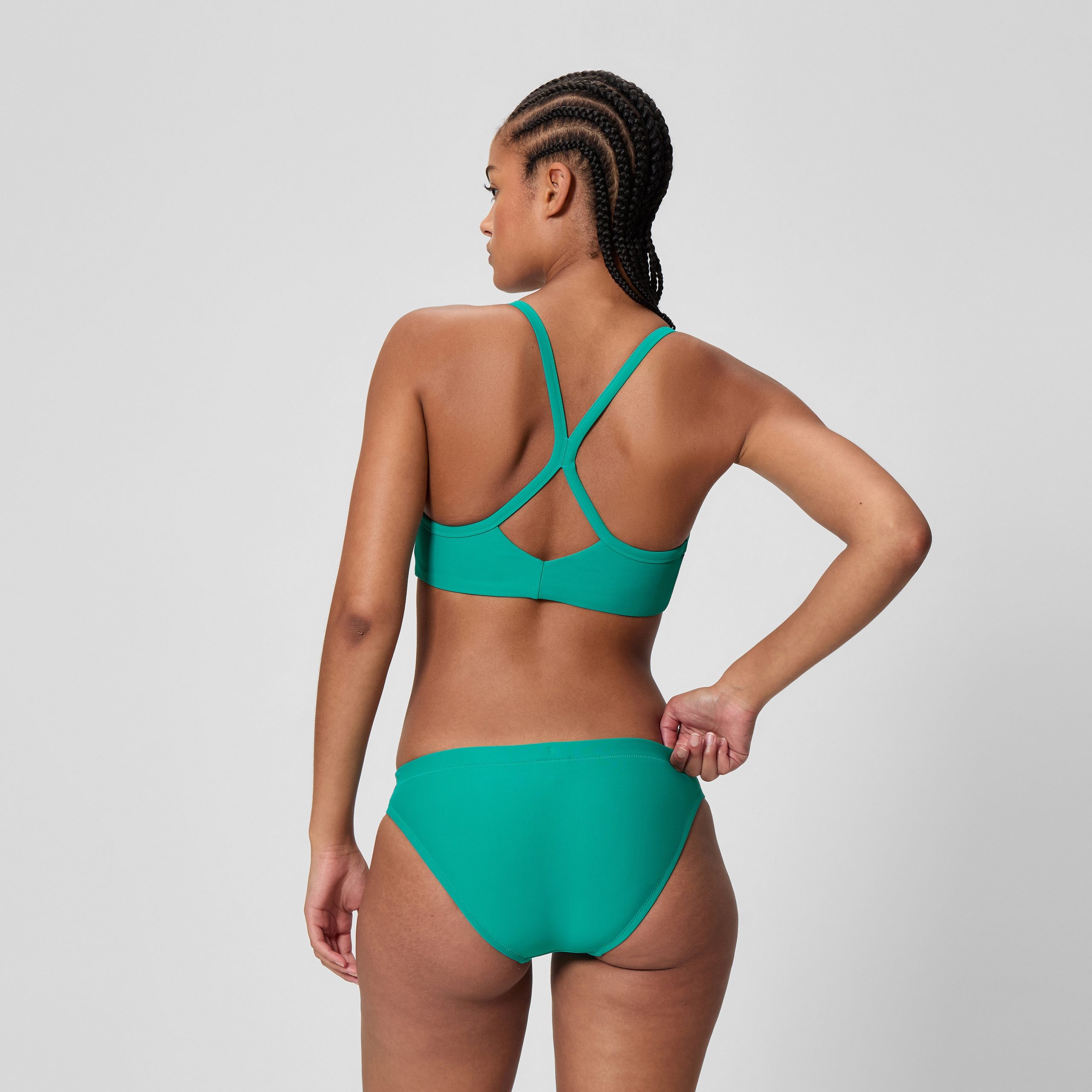 Women's Classic Bikini Bottom Teal/Navy - Image 3
