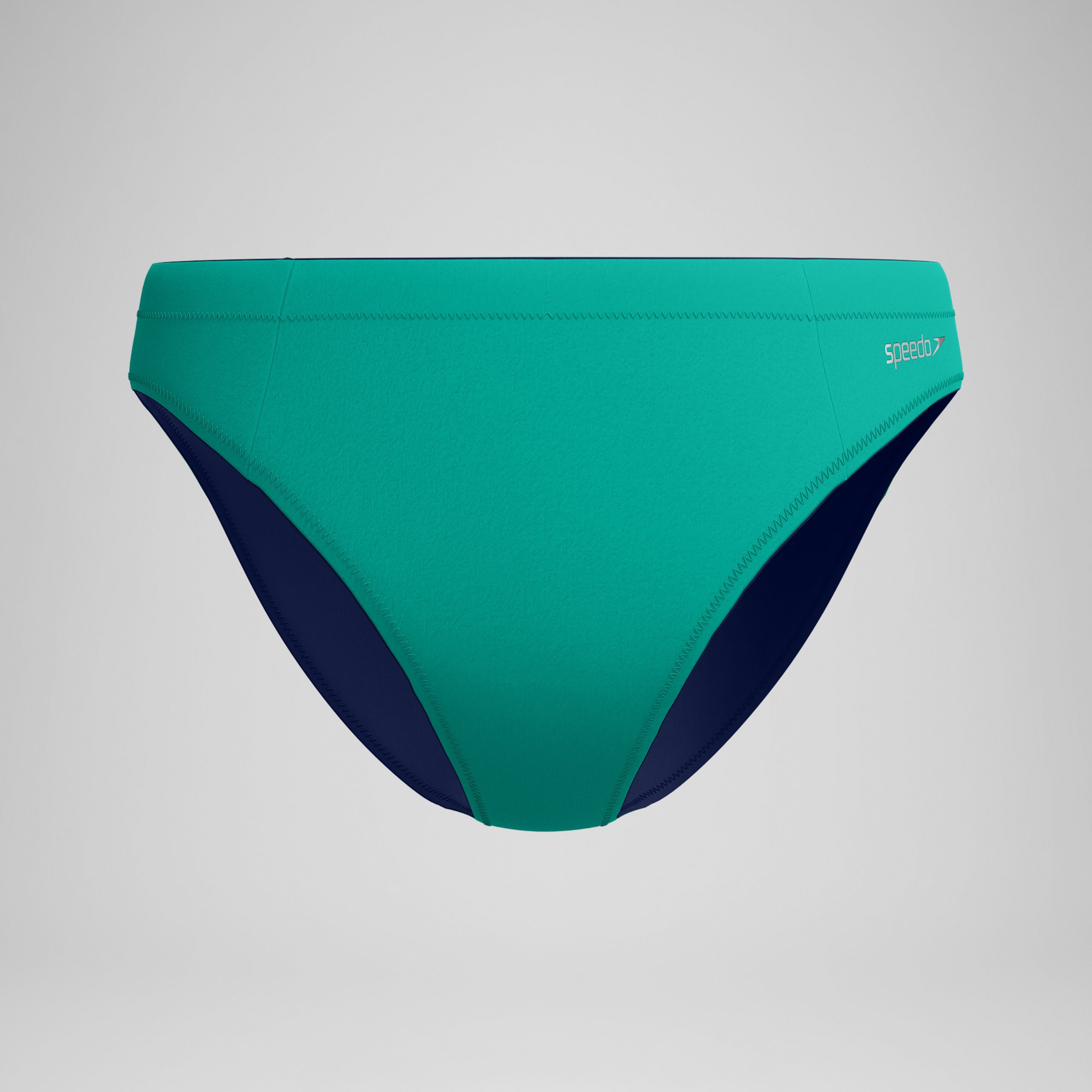 Women's Classic Bikini Bottom Teal/Navy - Image 4