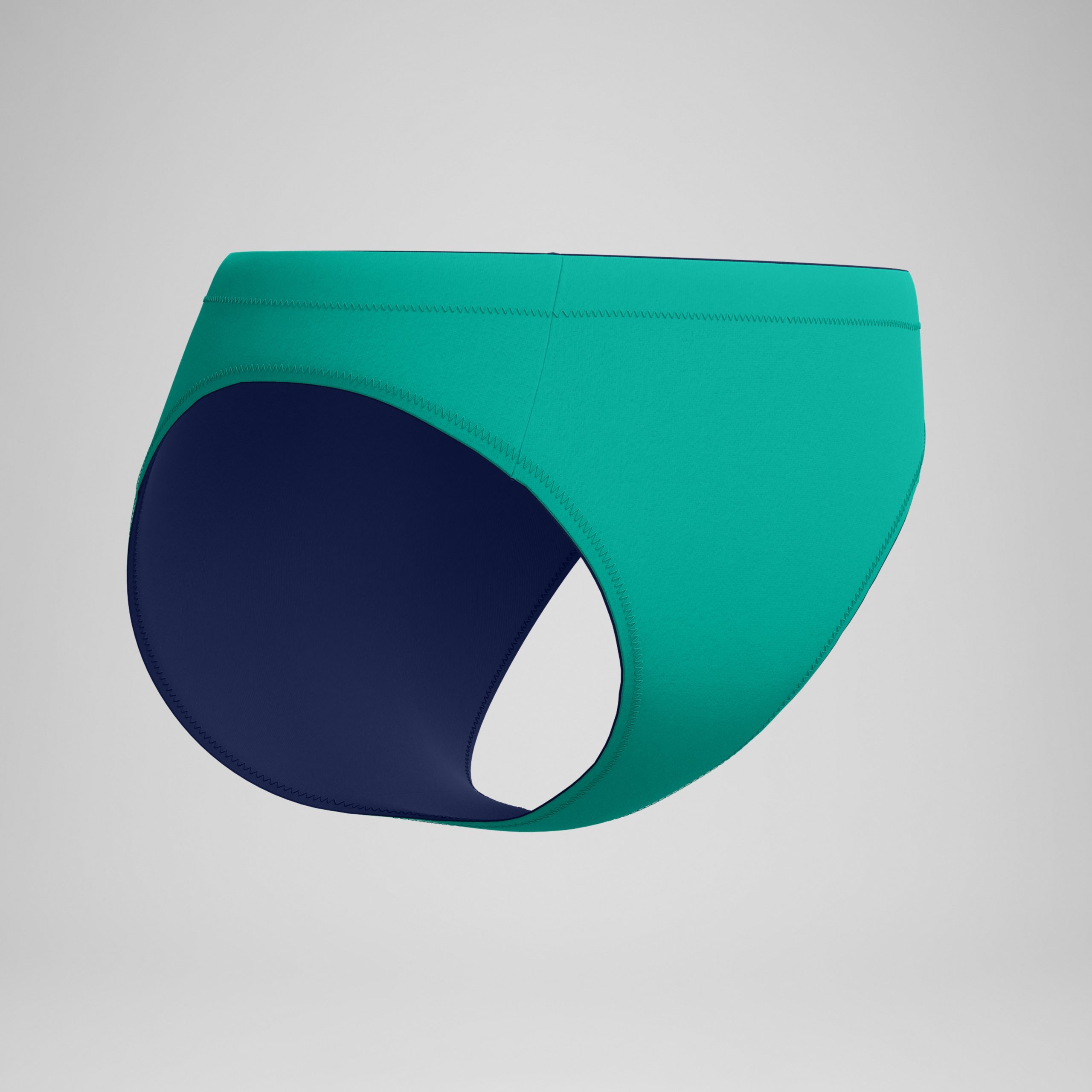 Women's Classic Bikini Bottom Teal/Navy - Image 5