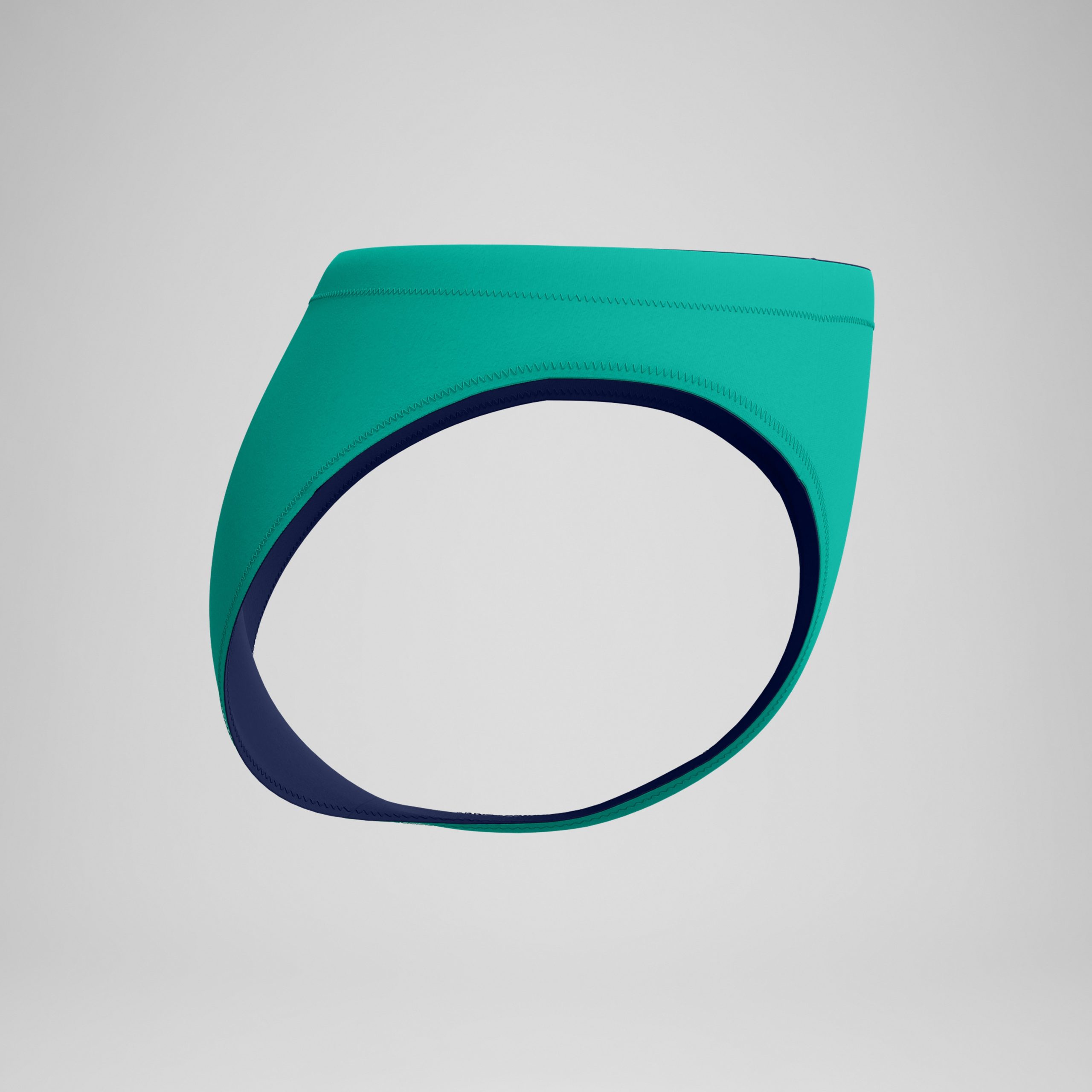 Women's Classic Bikini Bottom Teal/Navy - Image 6