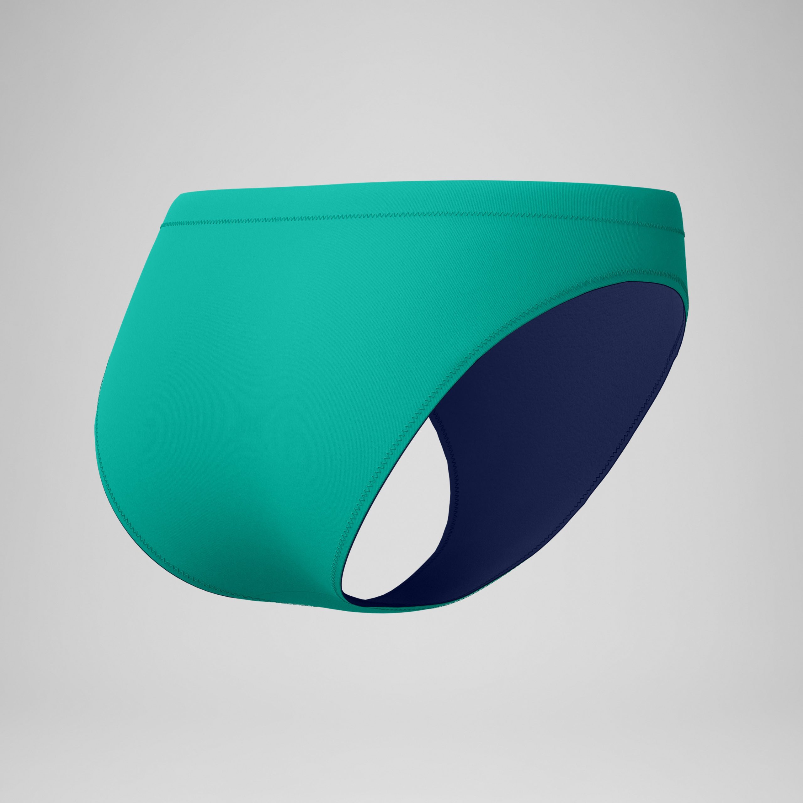 Women's Classic Bikini Bottom Teal/Navy - Image 7