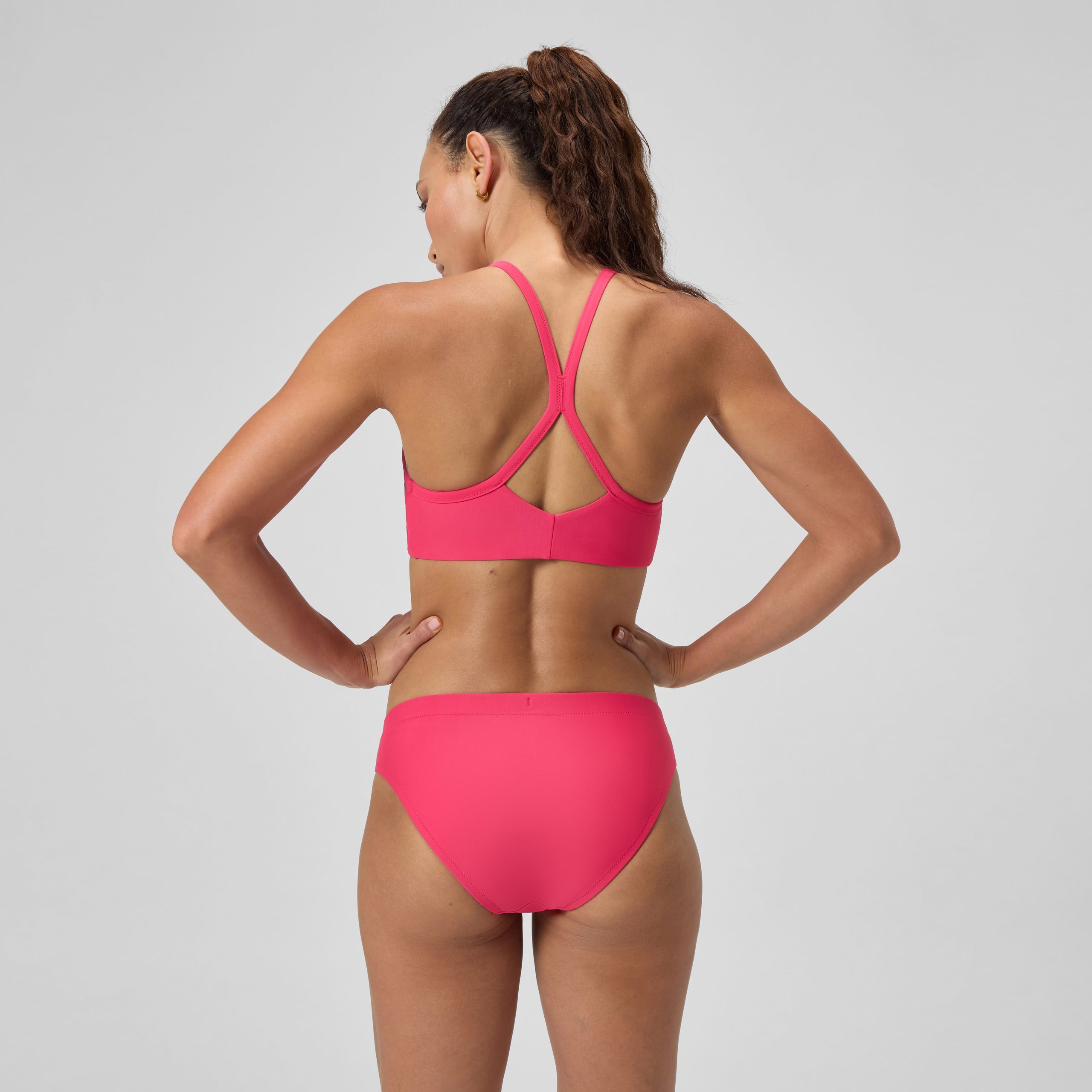 Women's Solid Classic Bikini Bottom Pink - Image 4