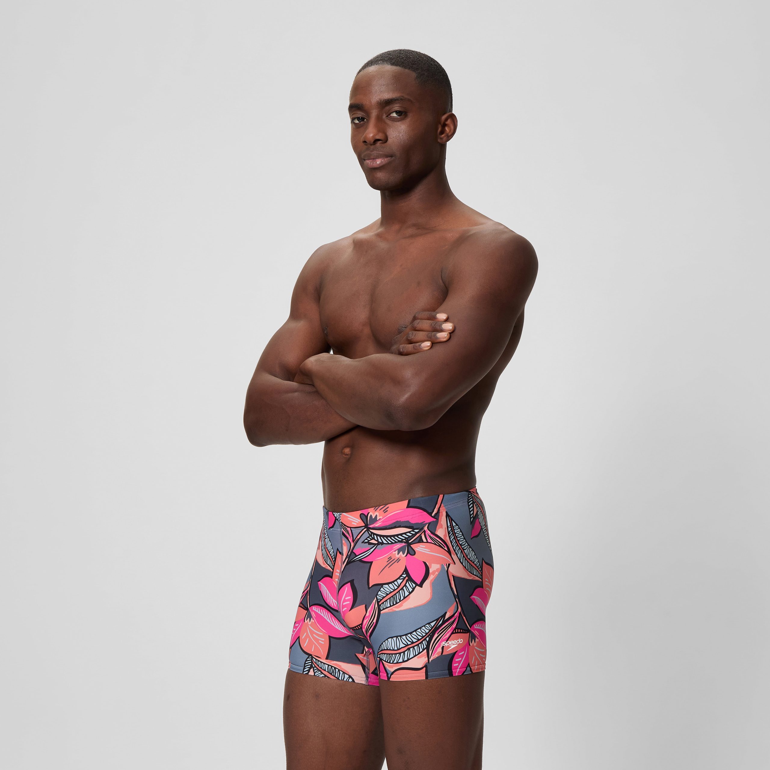 Men's Beachstar Printed Aquashorts Coral/Grey - Image 2