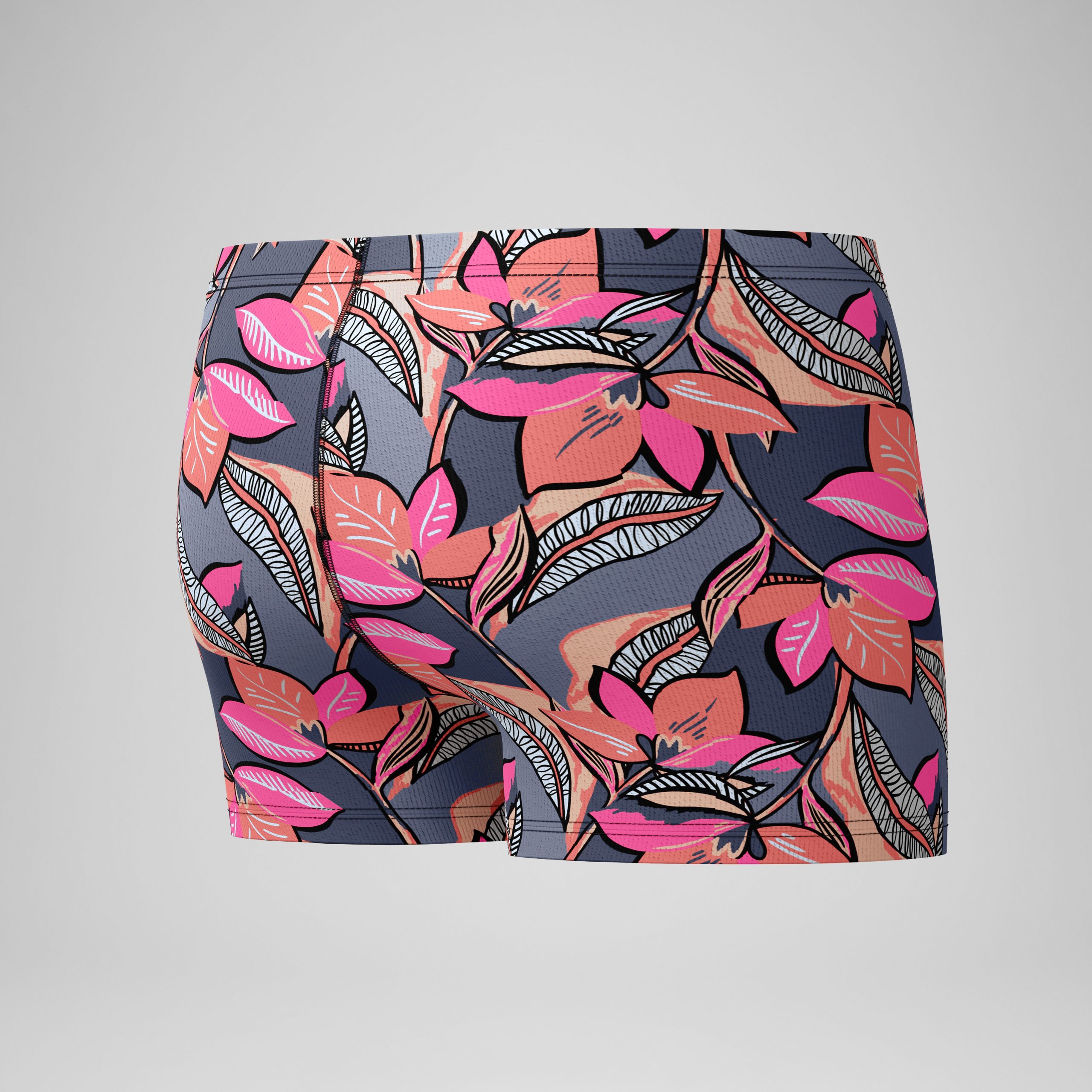 Men's Beachstar Printed Aquashorts Coral/Grey - Image 7