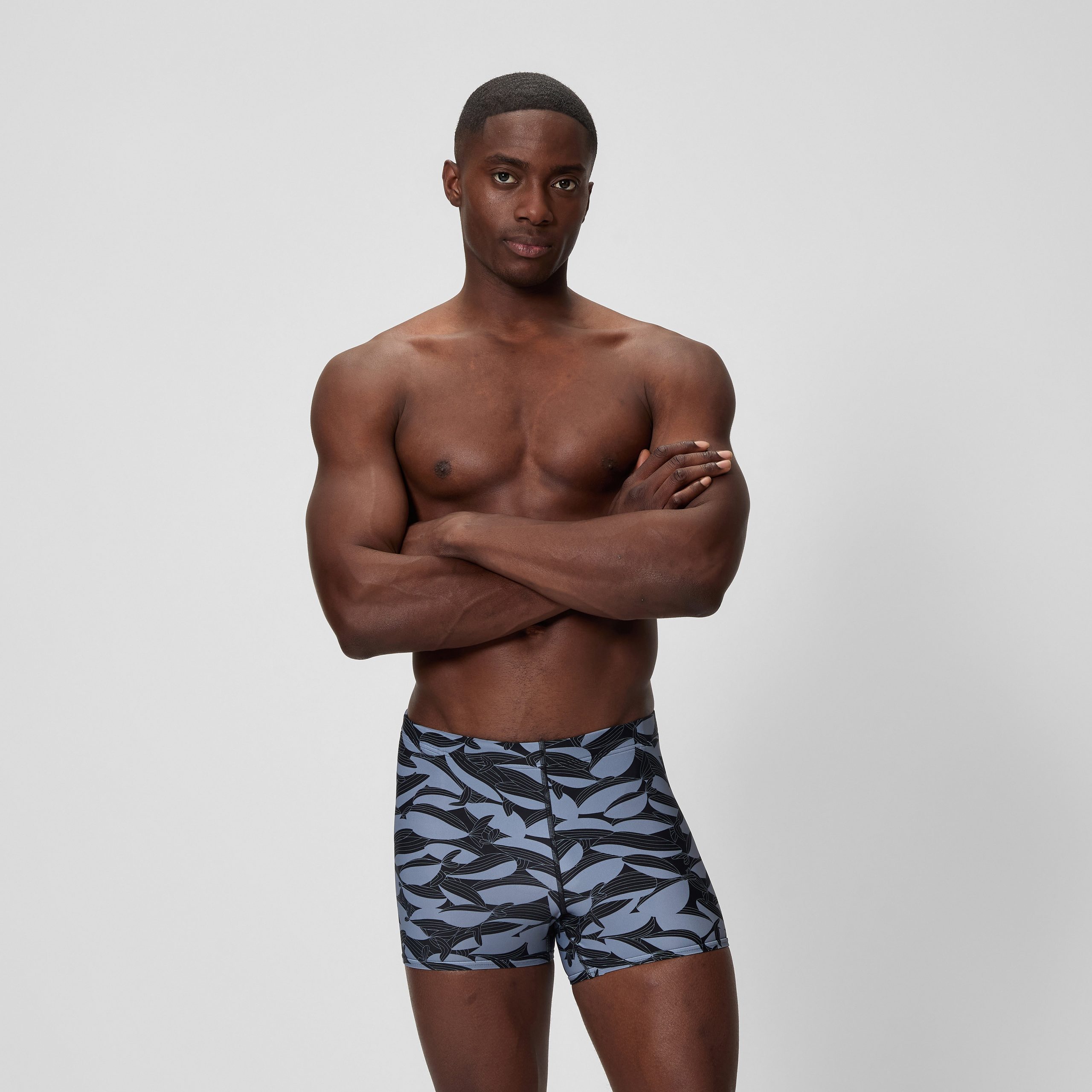 Men's Beachstar Printed Square Leg Black/Gray