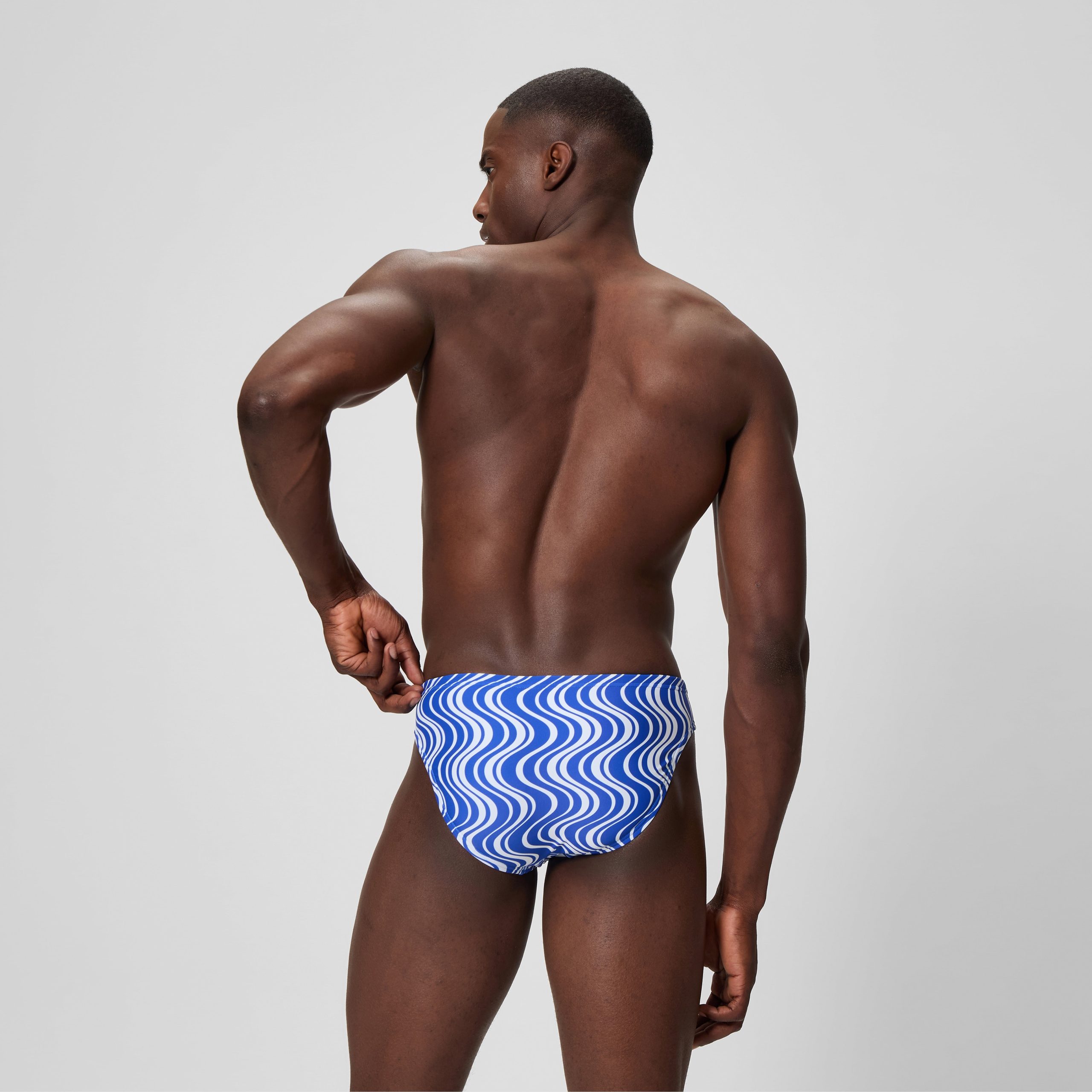 Men's Beachstar Printed Brief Blue/White - Image 3