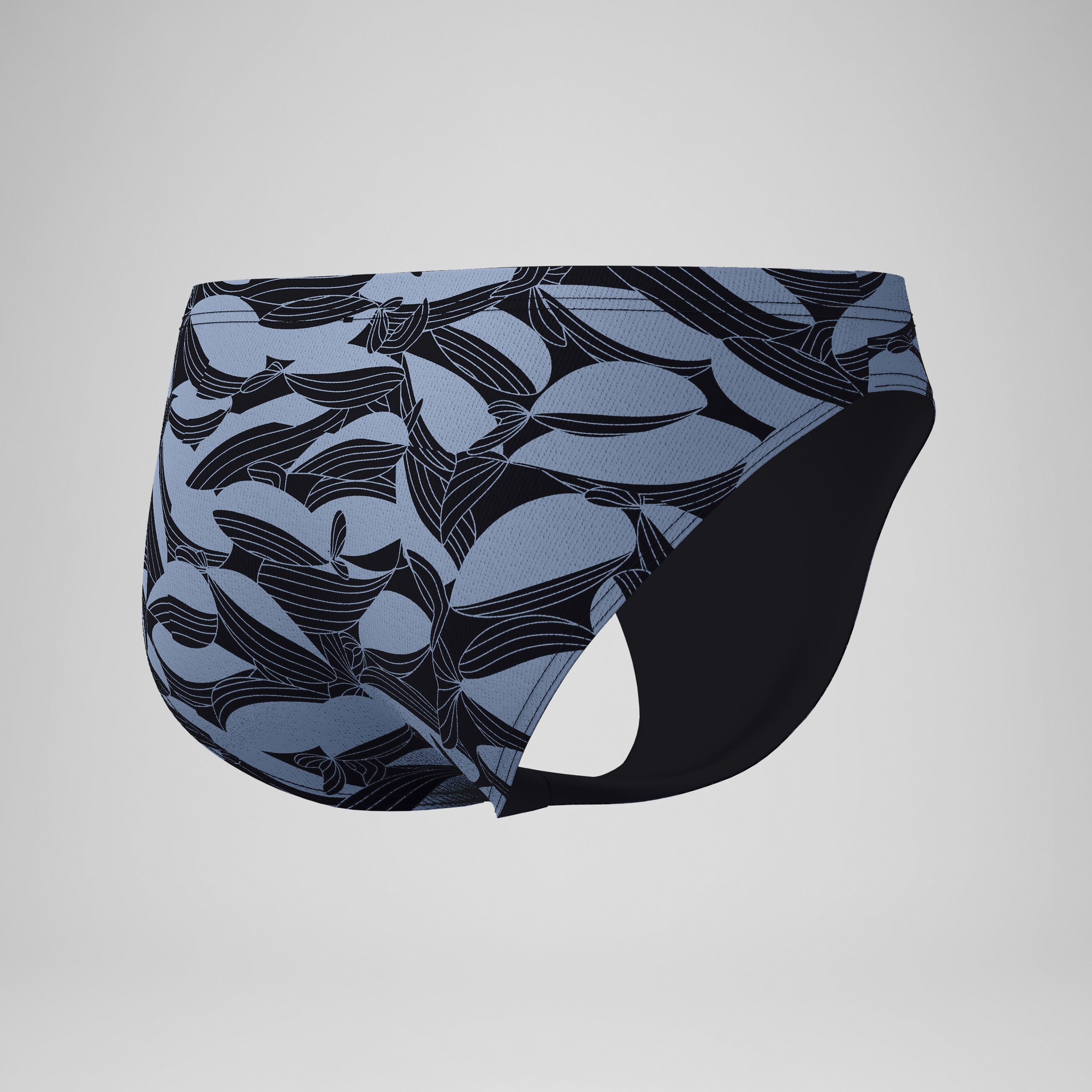 Men's Beachstar Printed Brief Black/Gray - Image 7
