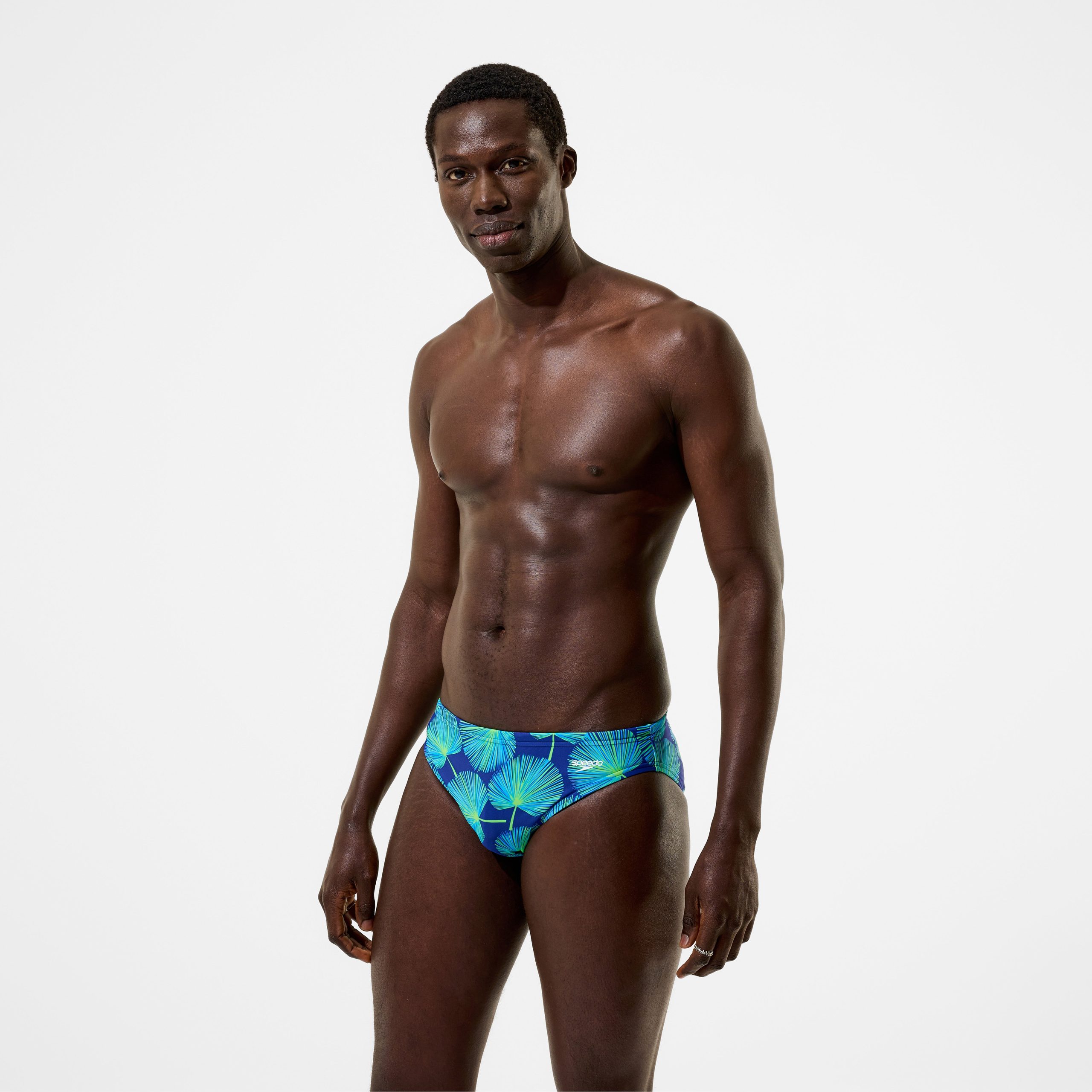 Men's The Speedo Printed Briefs Blue/Green - Image 2