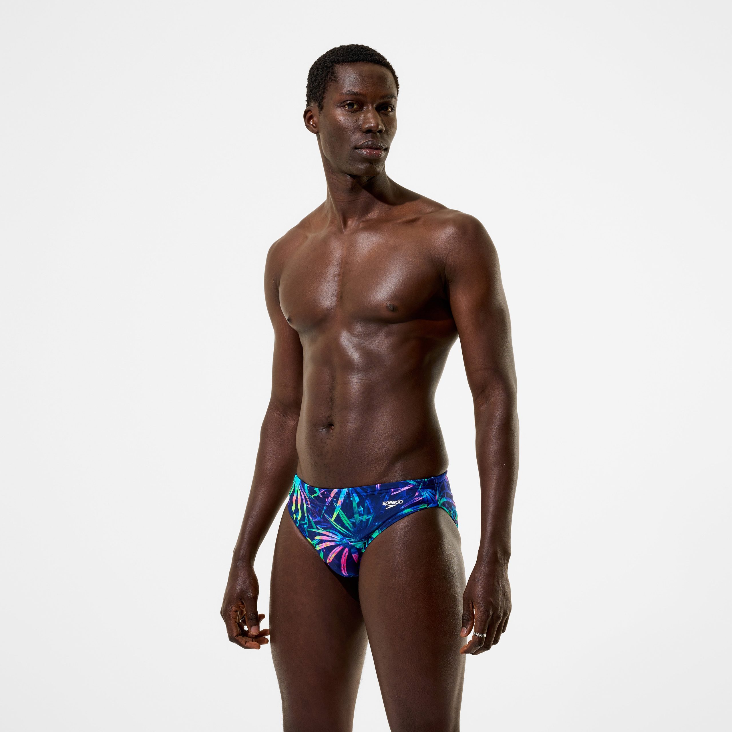 Men's The Speedo Printed Briefs Navy - Image 2