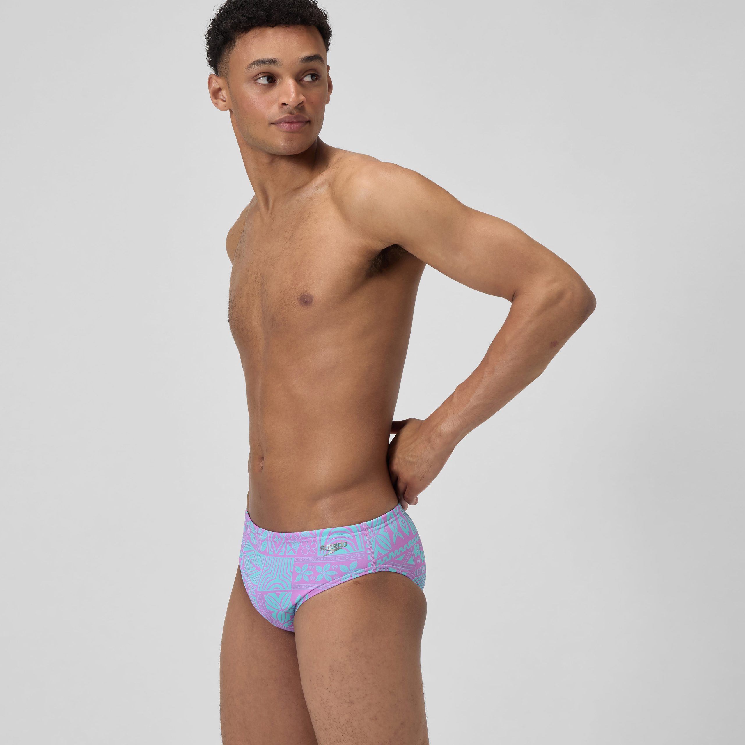 Men's Printed One Brief Purple - Image 3
