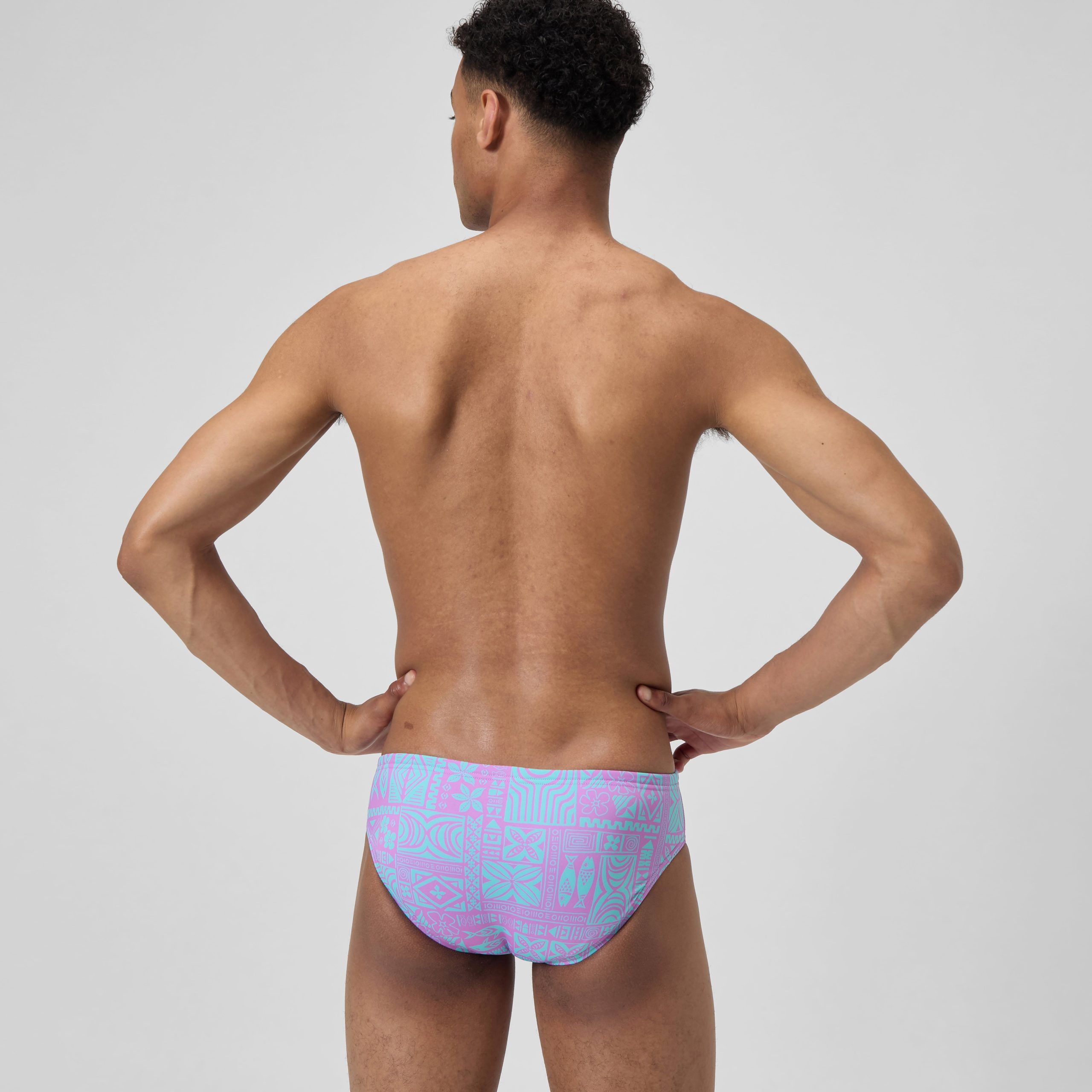 Men's Printed One Brief Purple - Image 4