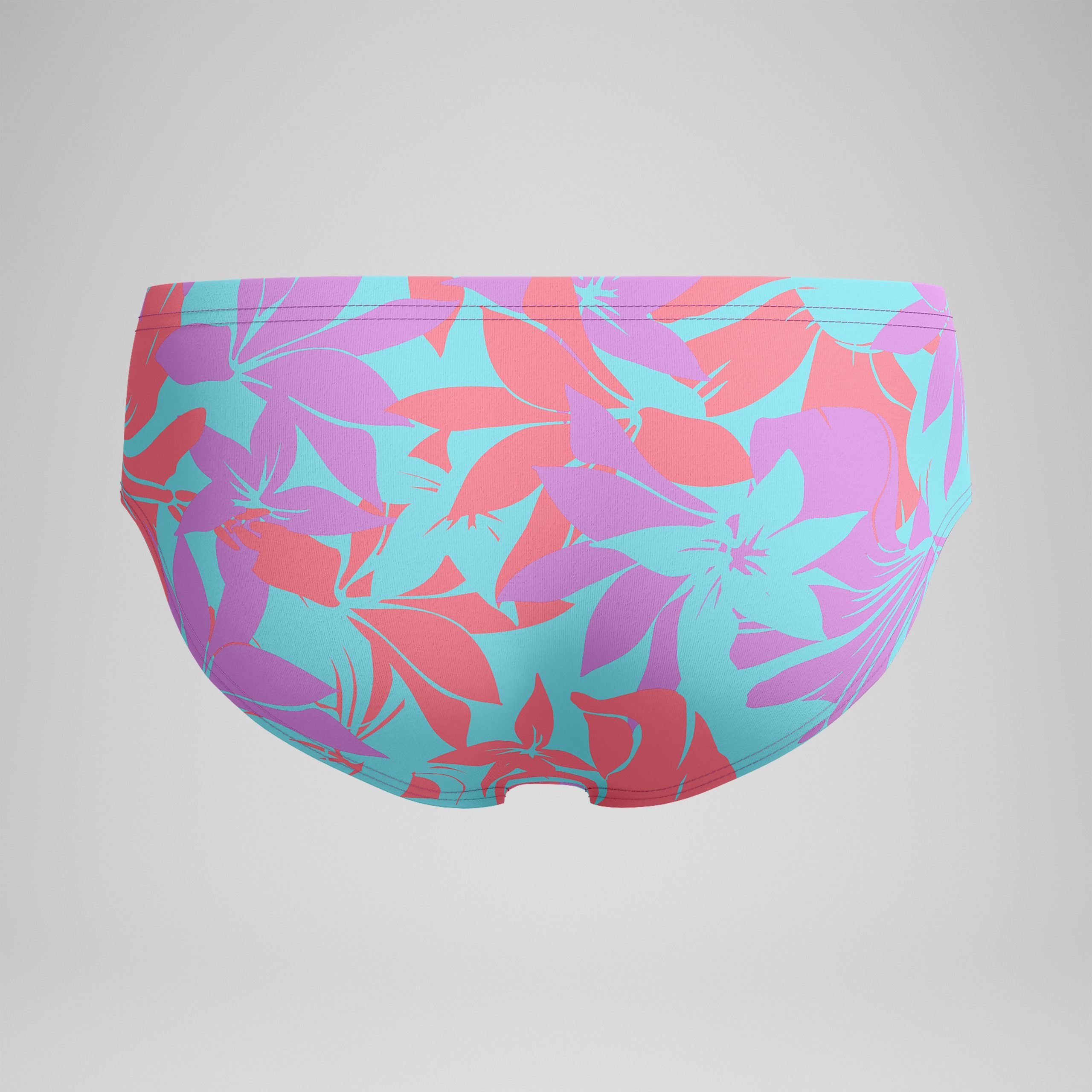 Men's Printed One Brief Purple - Image 7