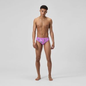 Men's Printed One Brief Pink