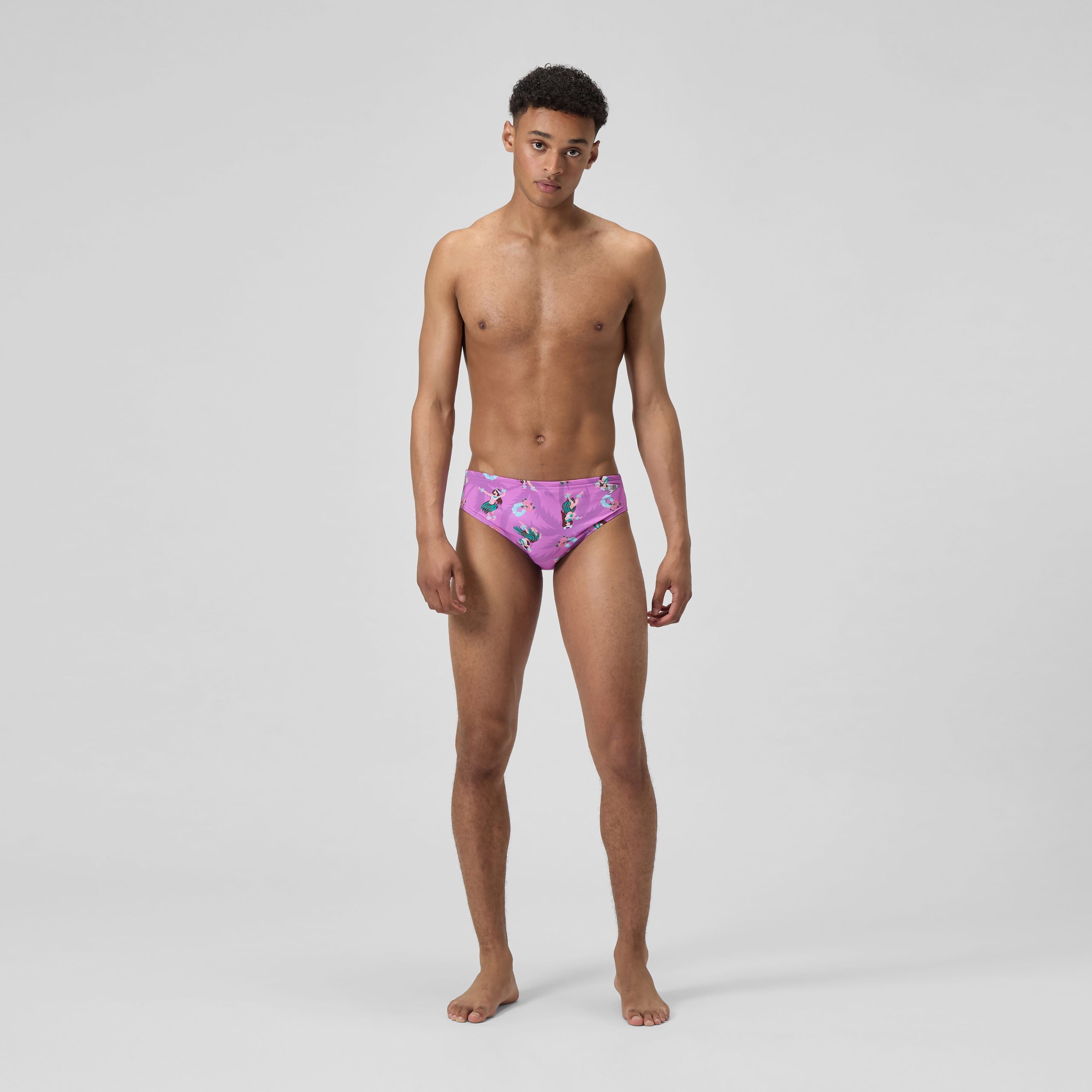 Men's Printed One Brief Pink