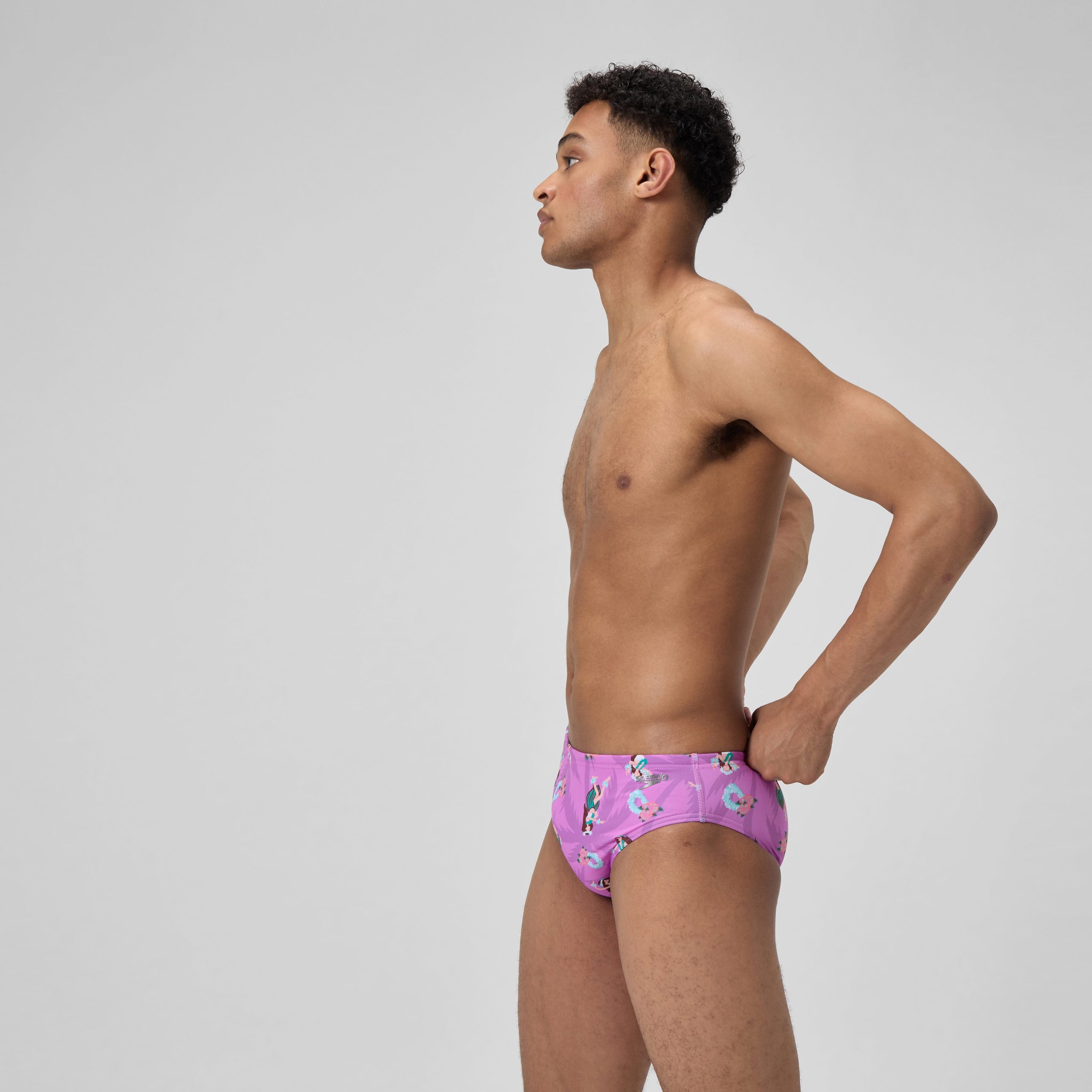 Men's Printed One Brief Pink - Image 3