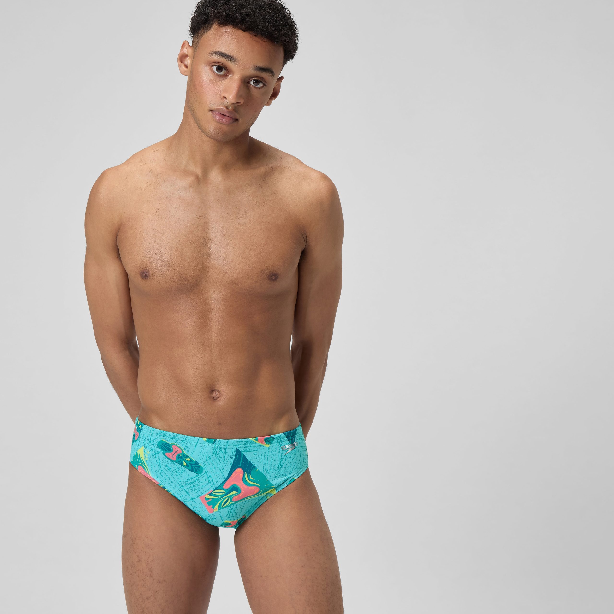 Men's Printed One Brief Green - Image 2