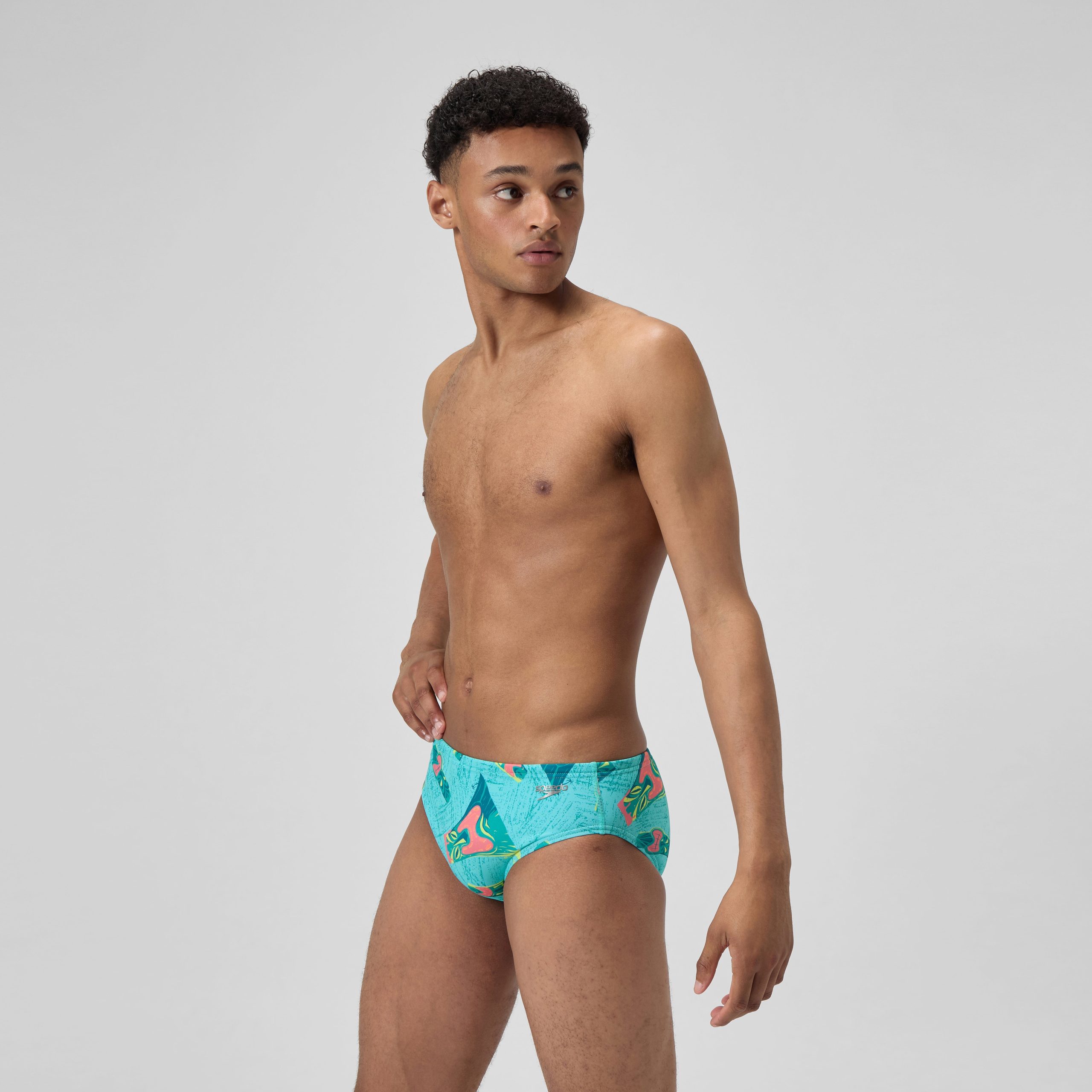 Men's Printed One Brief Green - Image 3