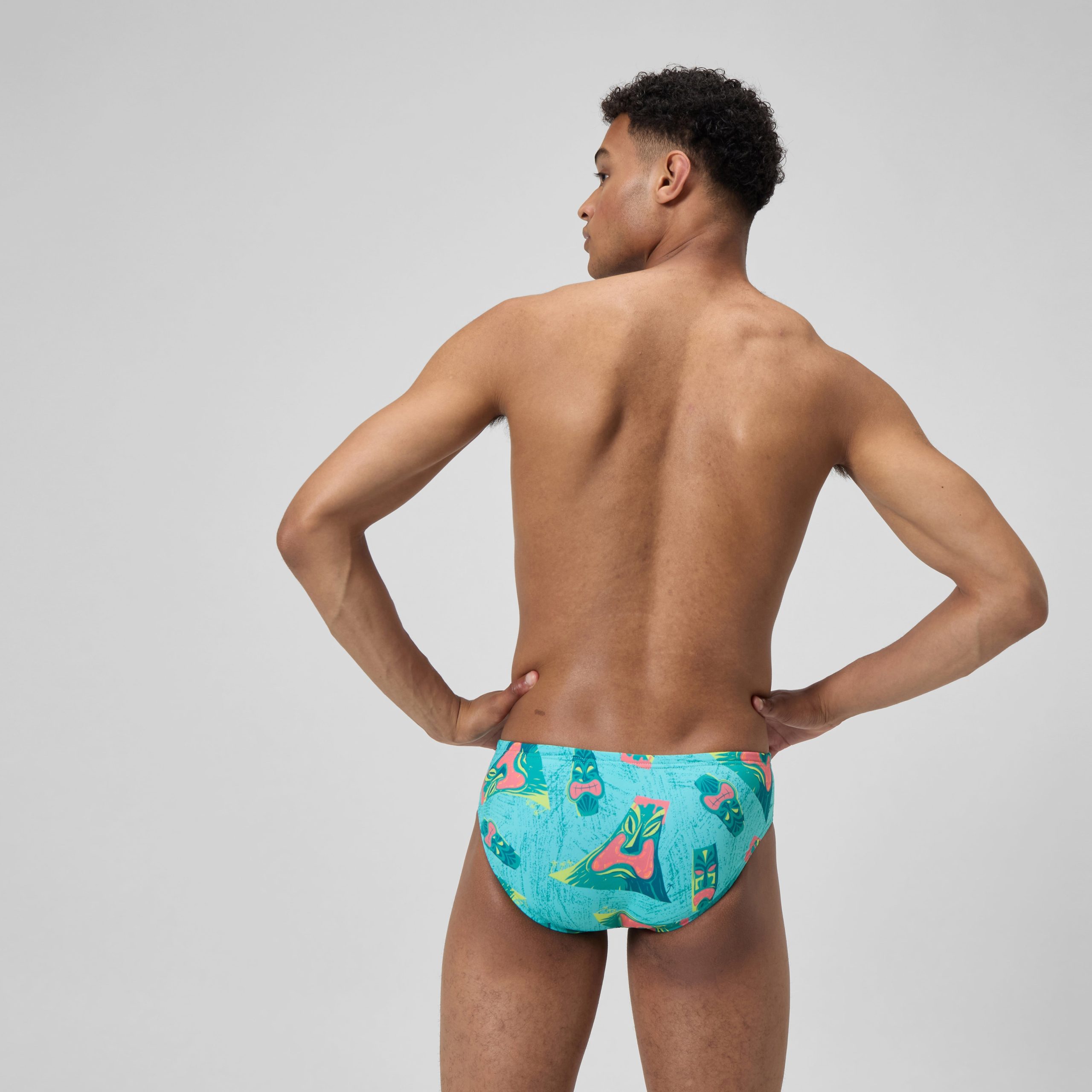 Men's Printed One Brief Green - Image 4