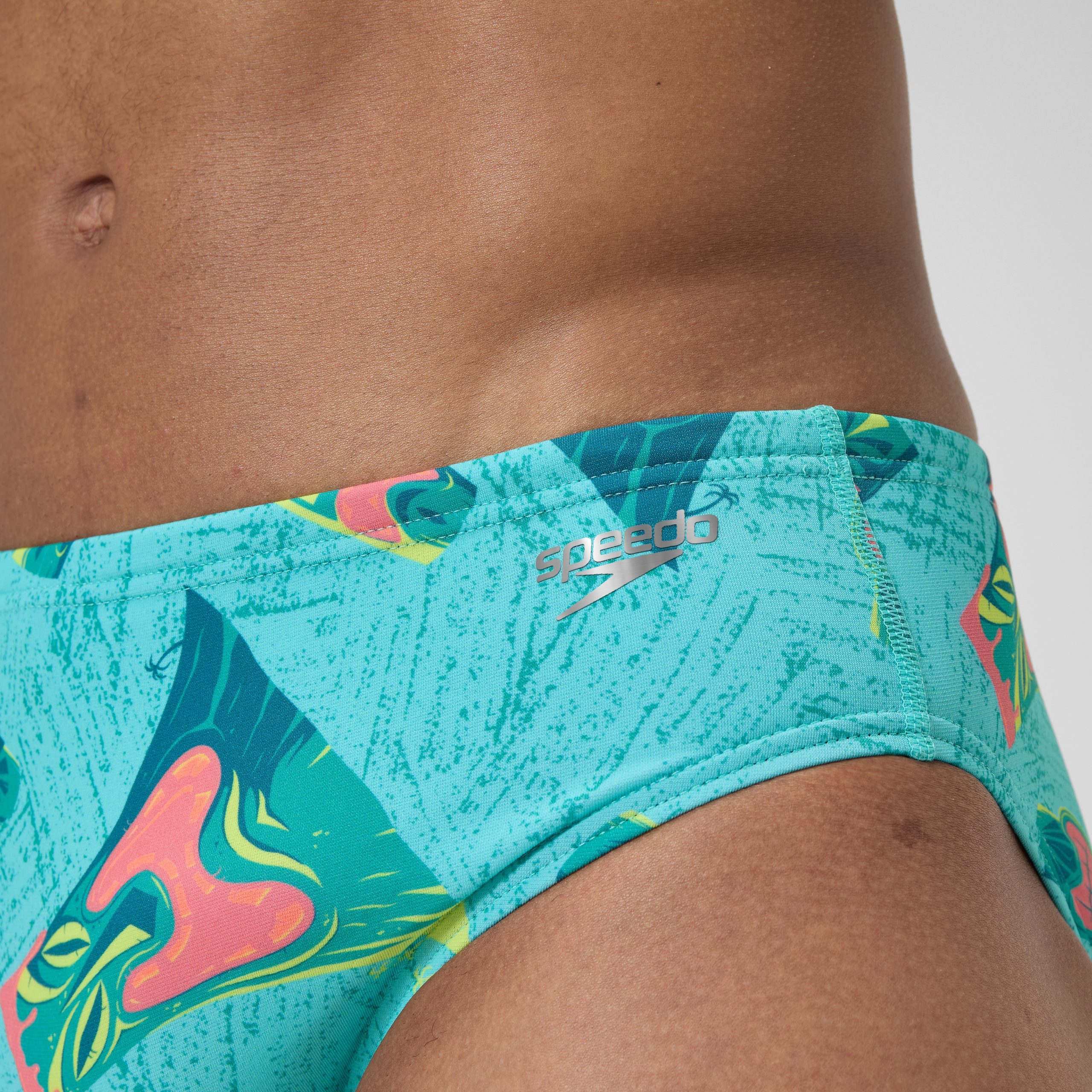 Men's Printed One Brief Green - Image 9