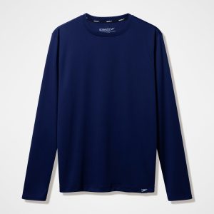 Men's Long Sleeve Swim Shirt Navy