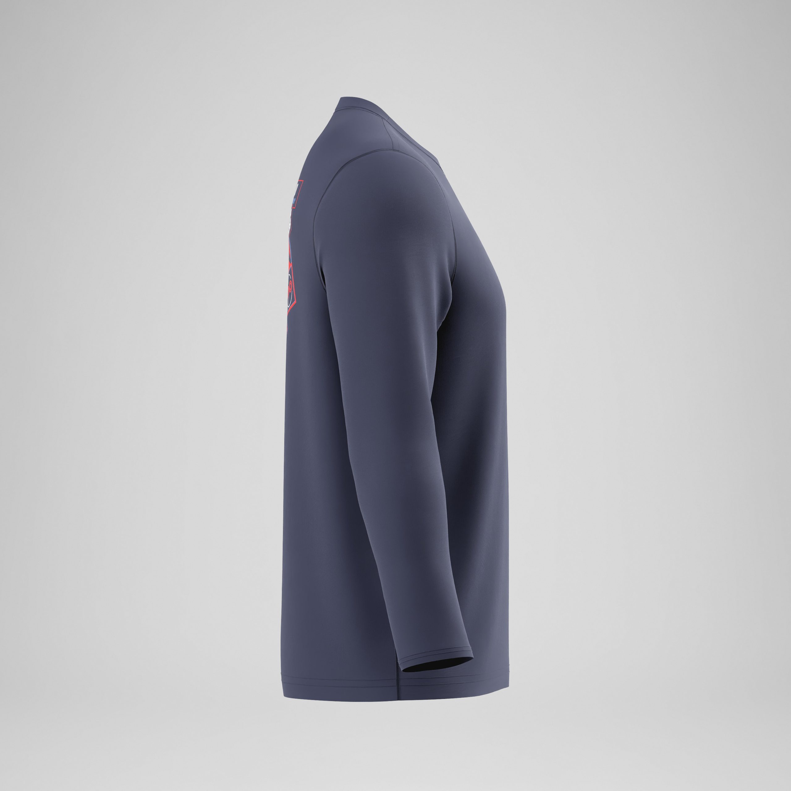 Men's Long Sleeve Swim Shirt Navy - Image 3