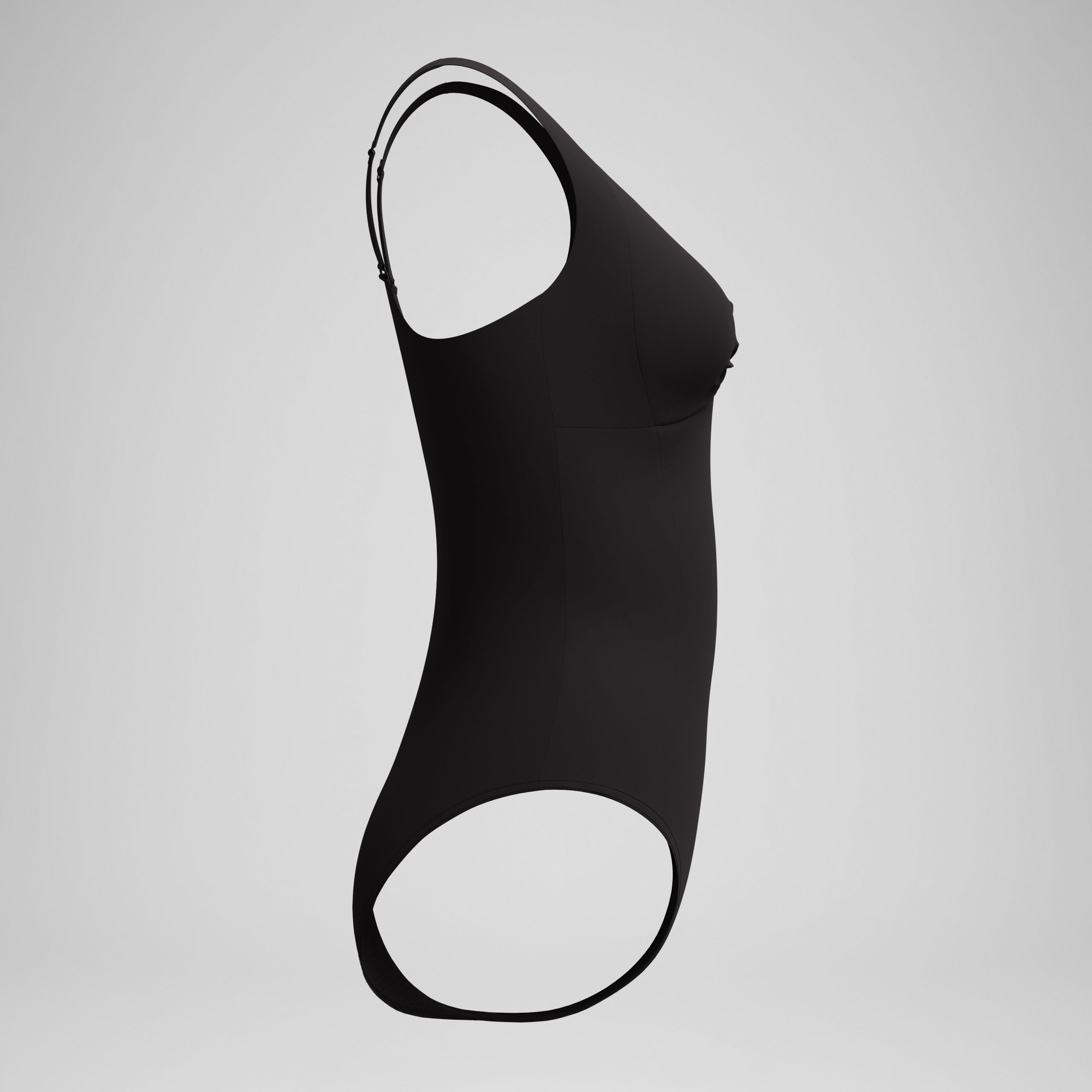 Women's Solid Cross Knot One Piece Black - Image 3