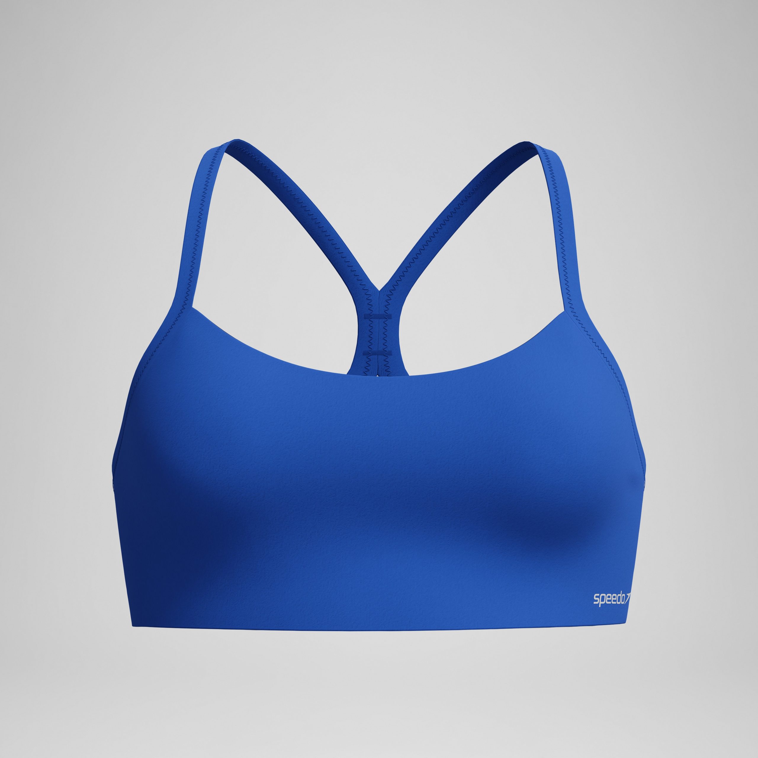 Women's Solid Racerback Bikini Top Blue - Image 4