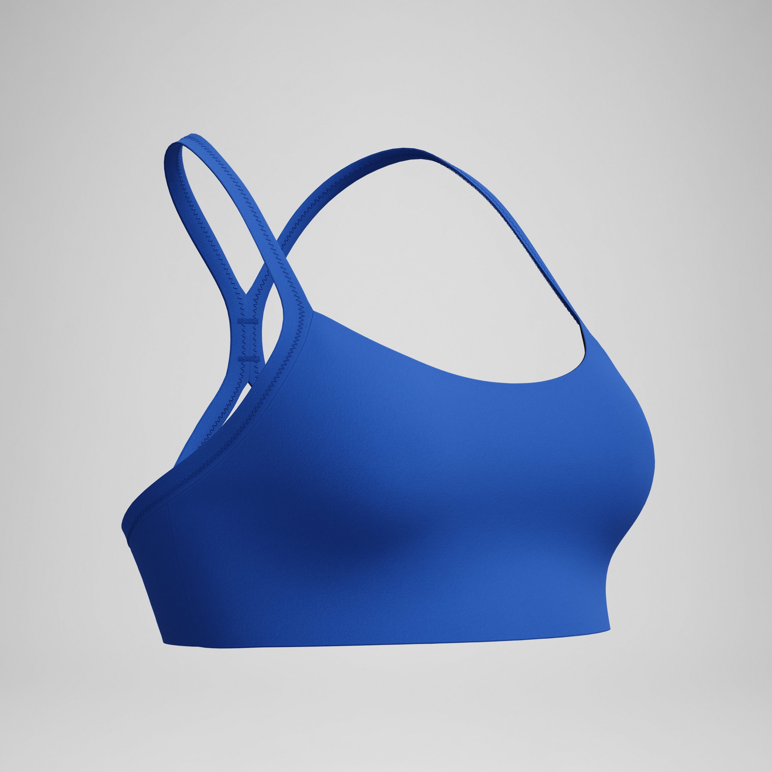 Women's Solid Racerback Bikini Top Blue - Image 5