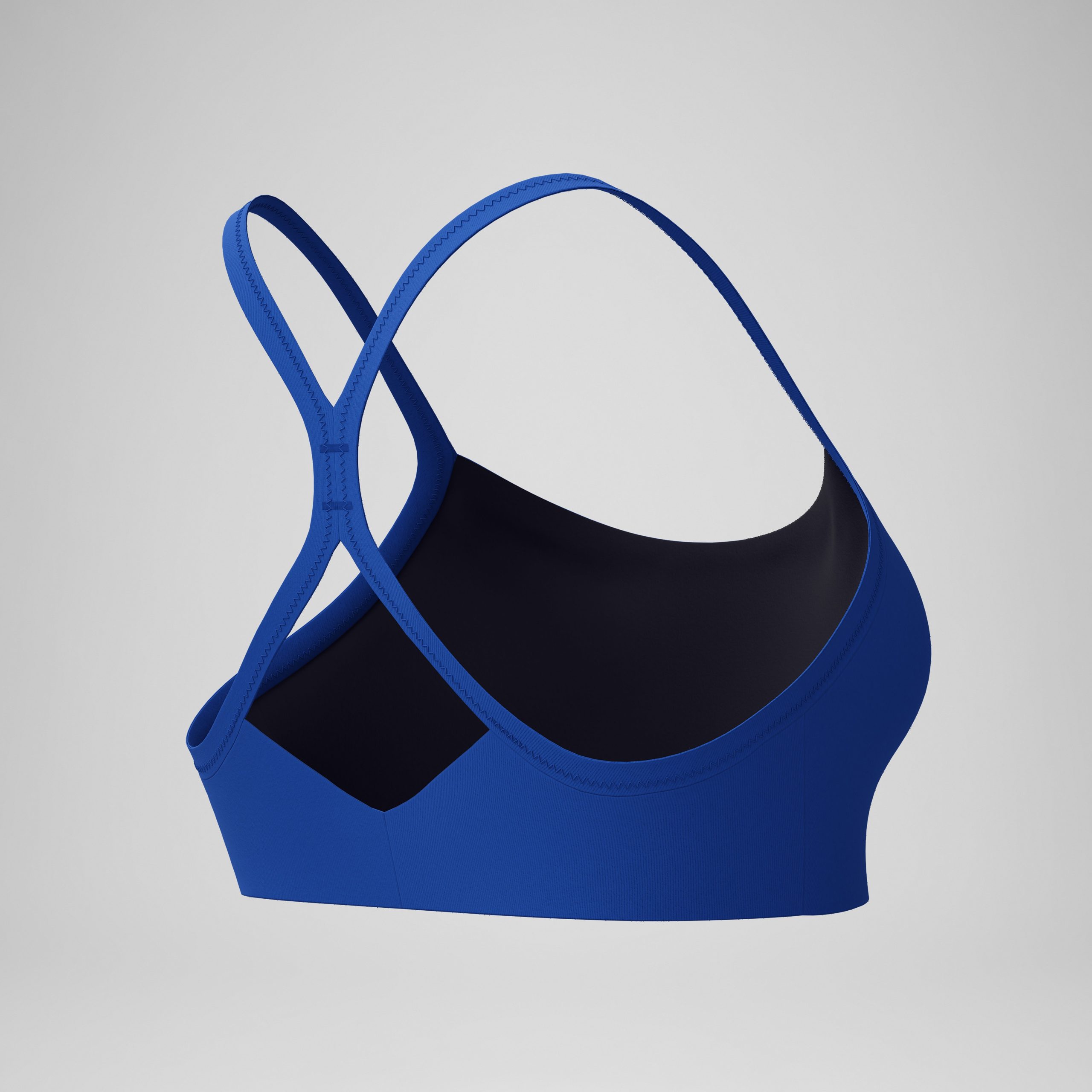 Women's Solid Racerback Bikini Top Blue - Image 7