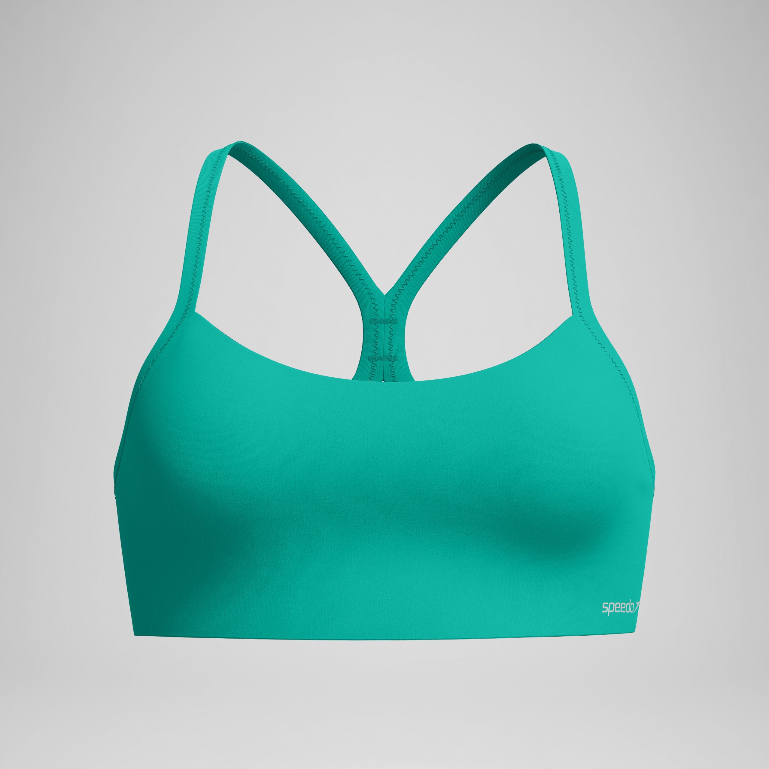 Women's Solid Racerback Bikini Top Teal - Image 5