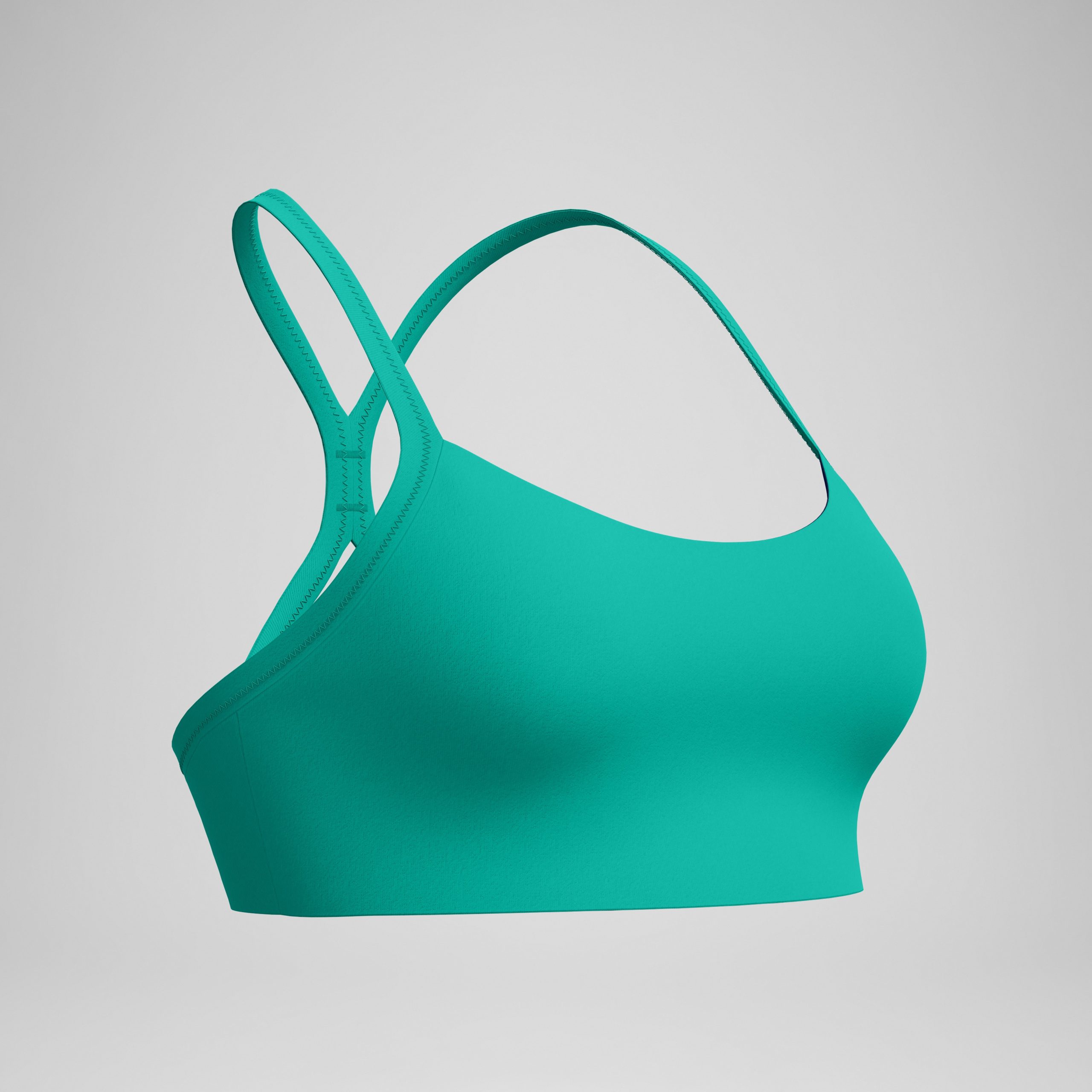 Women's Solid Racerback Bikini Top Teal - Image 6