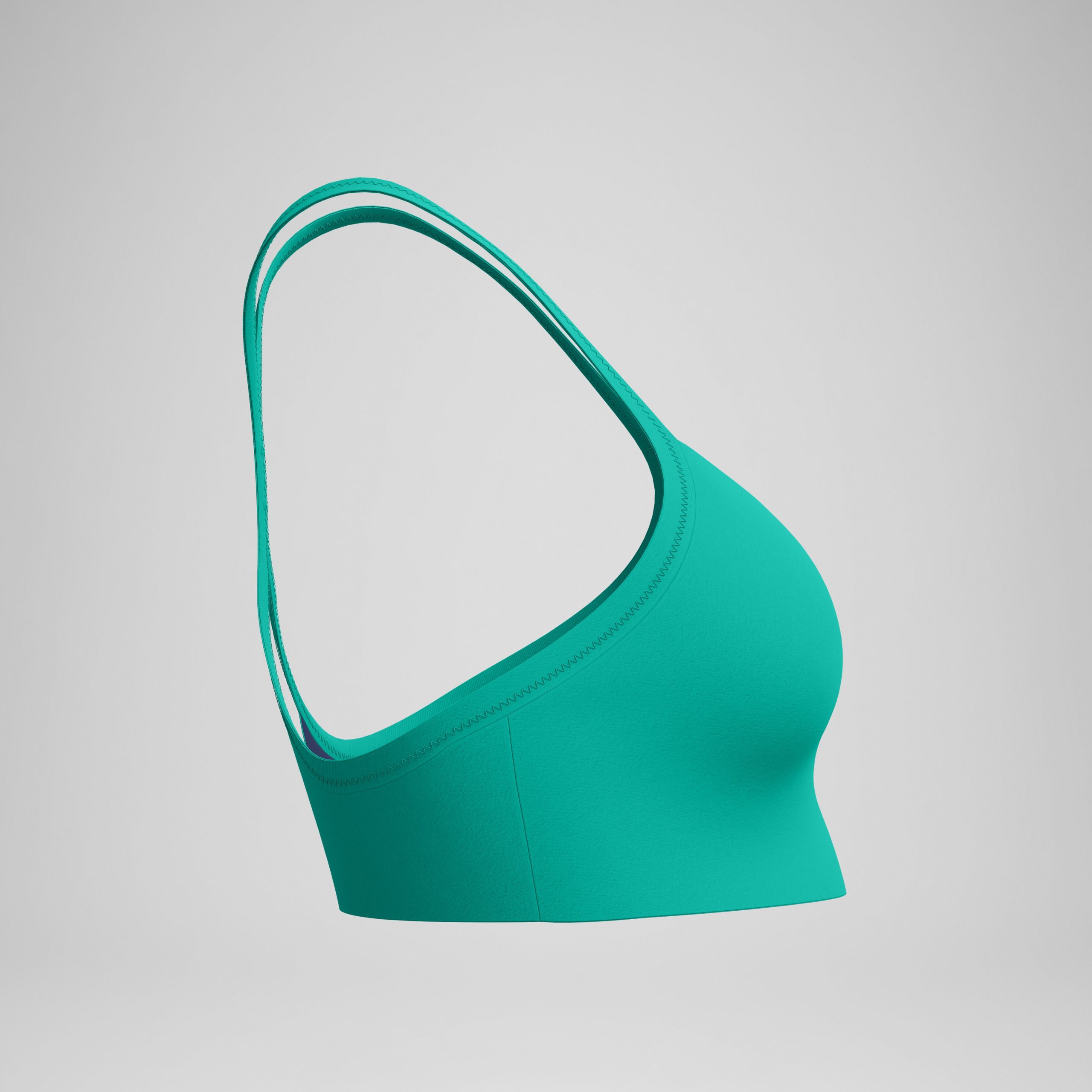 Women's Solid Racerback Bikini Top Teal - Image 7