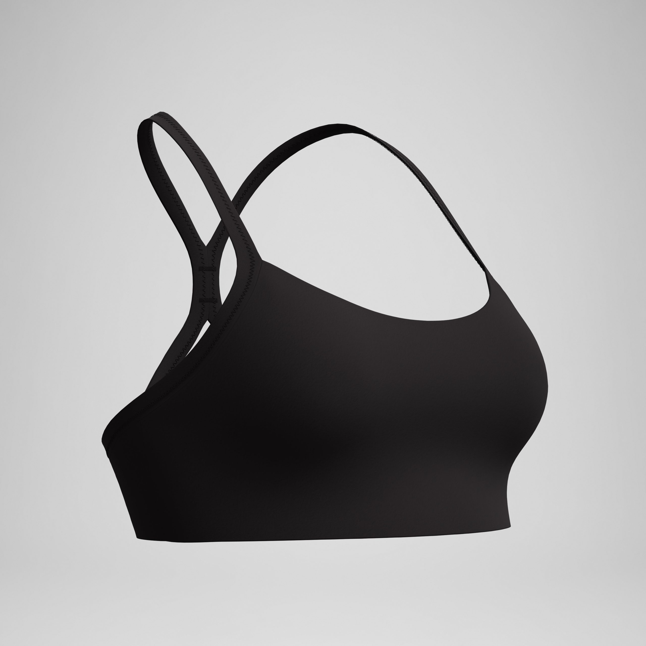 Women's Women's Racerback Crop Top Black - Image 2