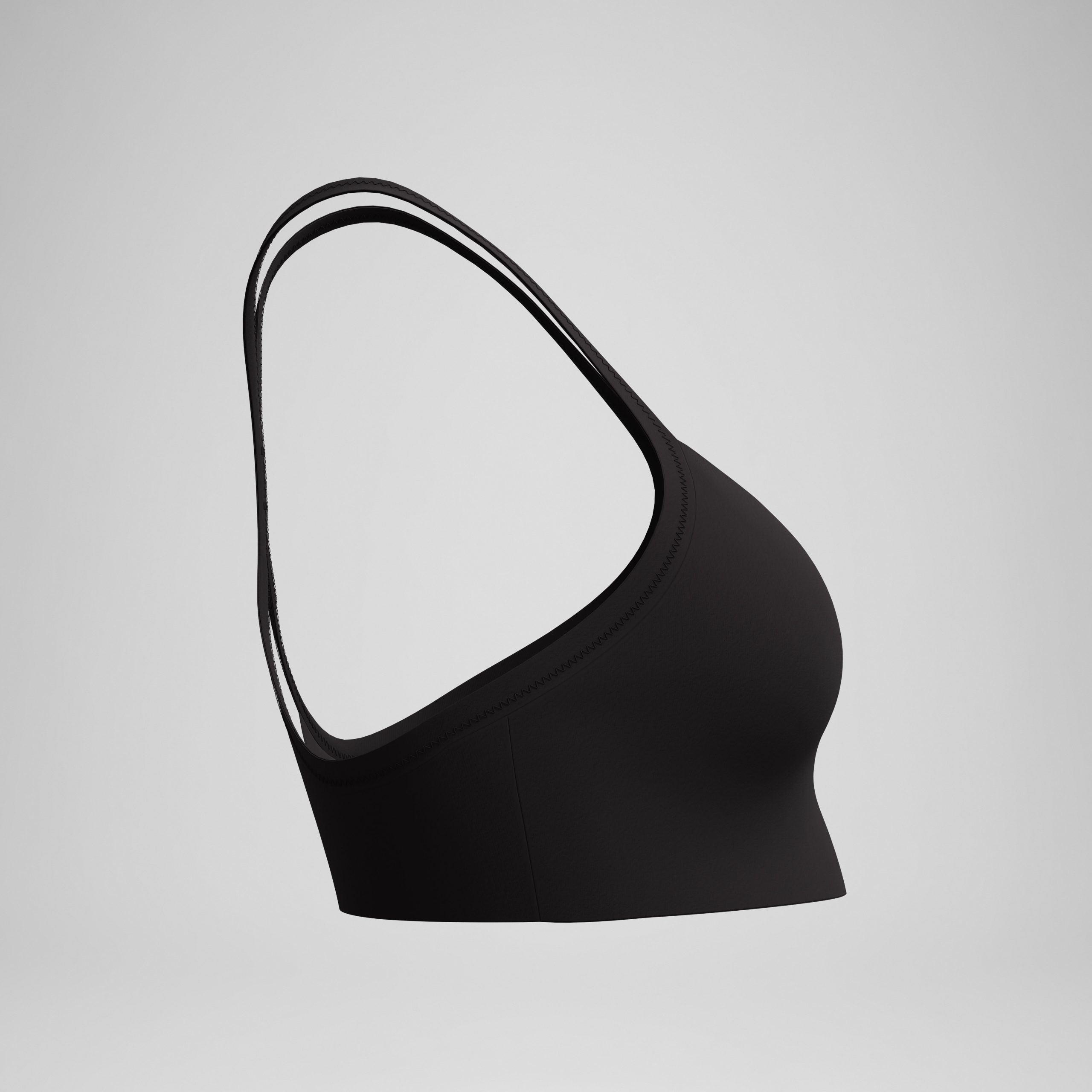 Women's Women's Racerback Crop Top Black - Image 3