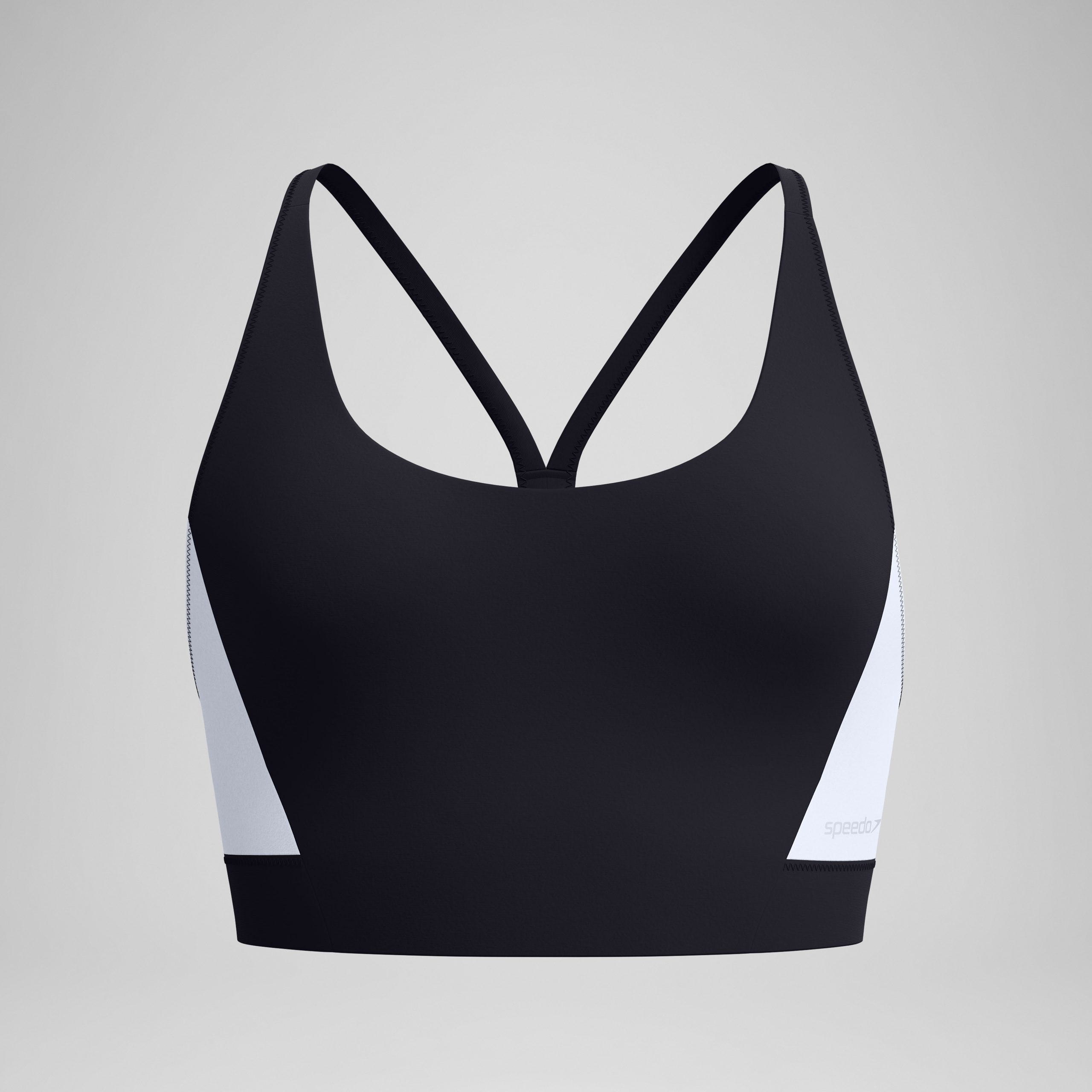 Women's Colorblock Bikini Top Black/White - Image 4