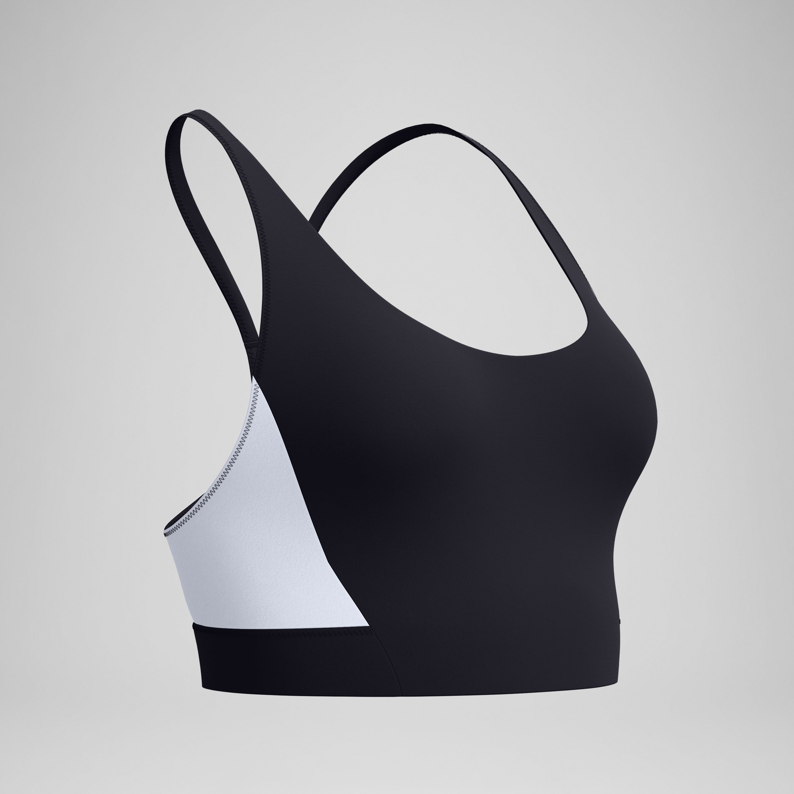 Women's Colorblock Bikini Top Black/White - Image 5