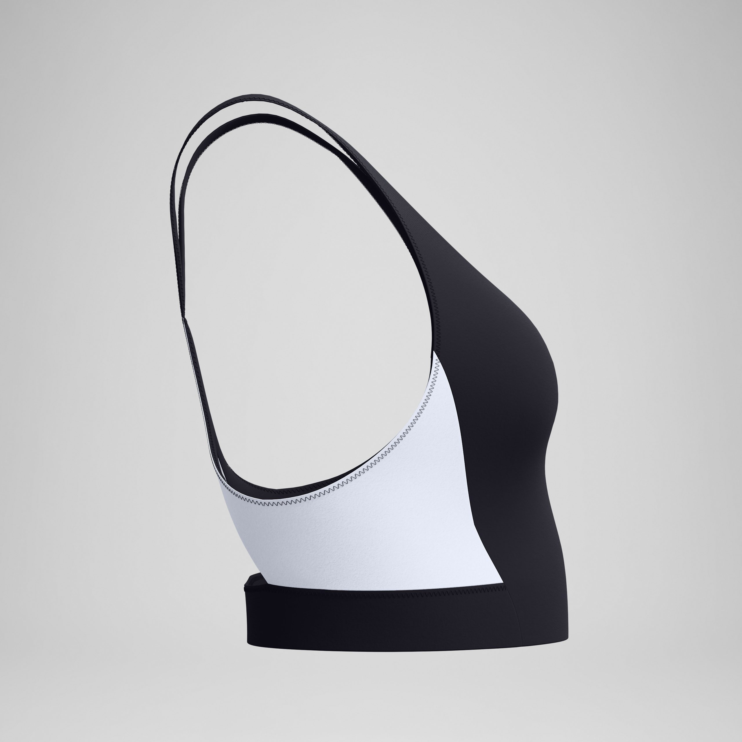 Women's Colorblock Bikini Top Black/White - Image 6