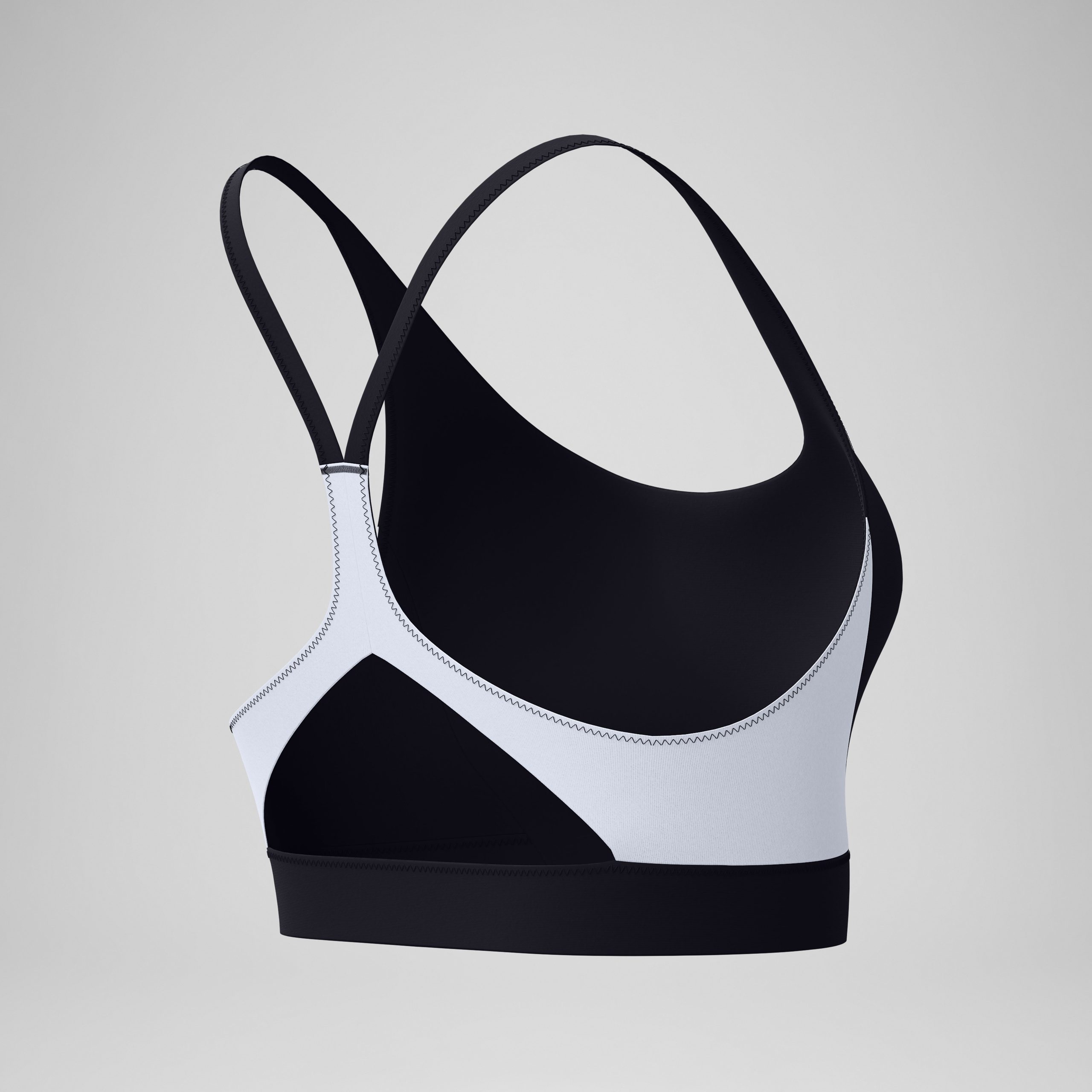 Women's Colorblock Bikini Top Black/White - Image 7