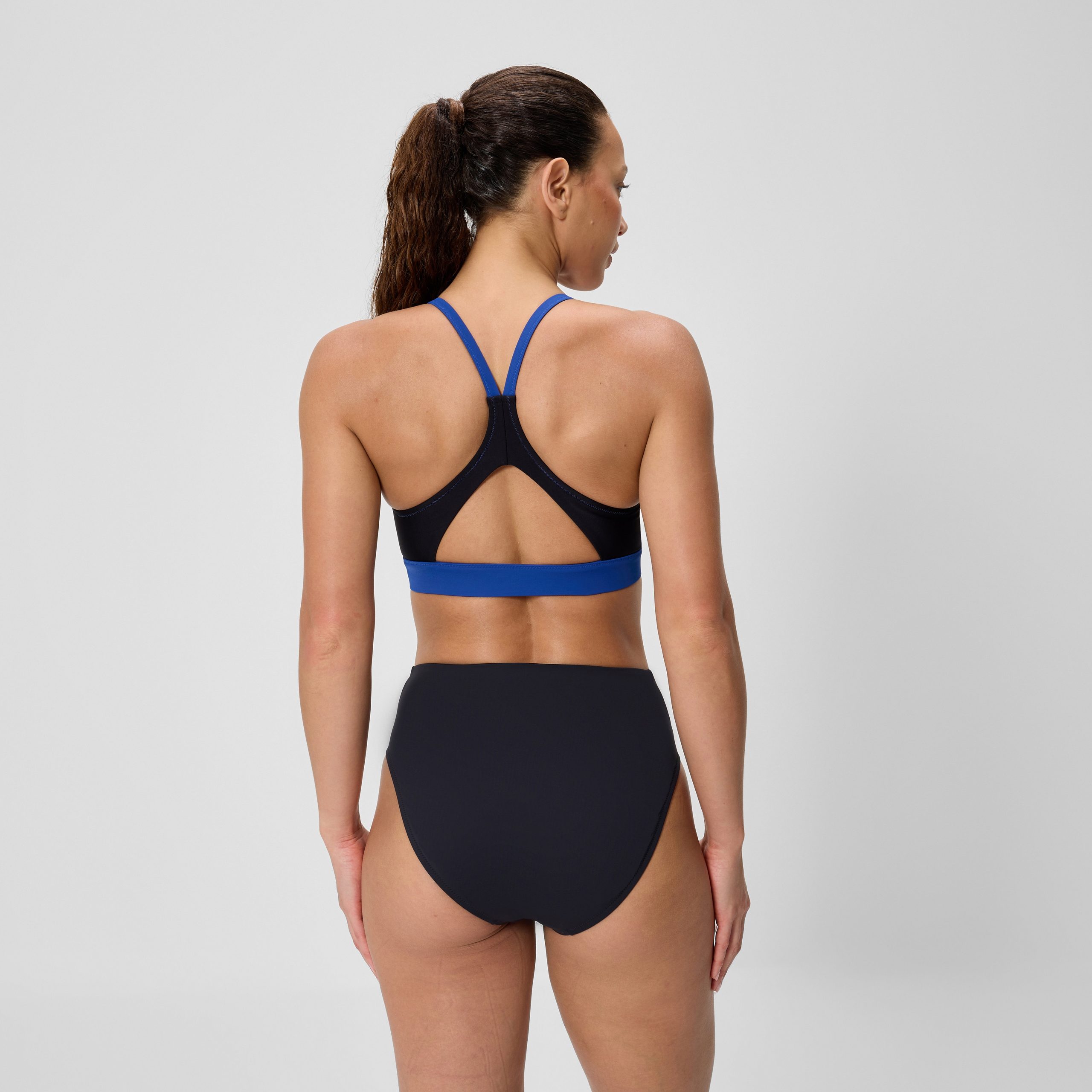 Women's Colorblock Bikini Top Blue/Black - Image 3