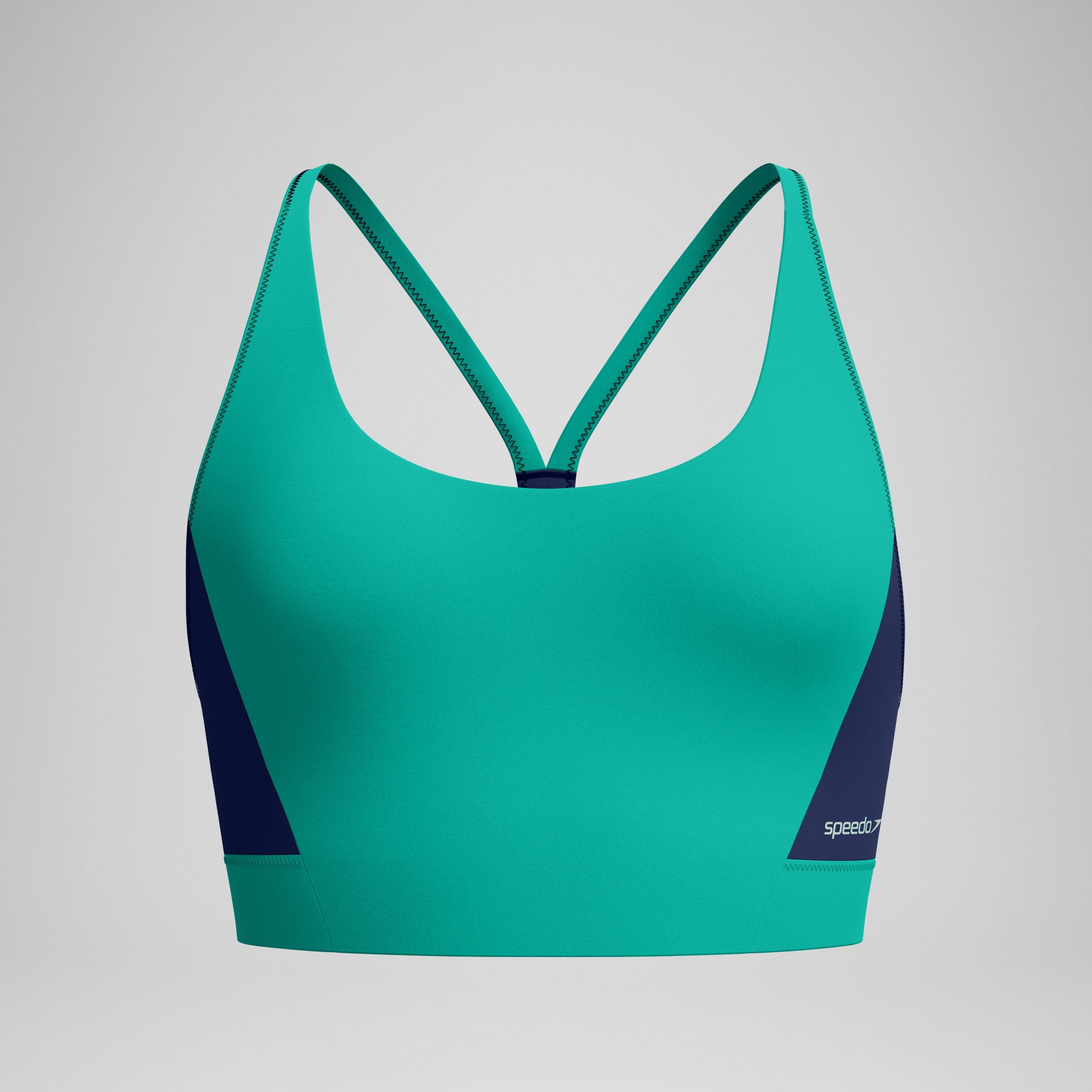 Women's Colorblock Bikini Top Teal/Navy - Image 4