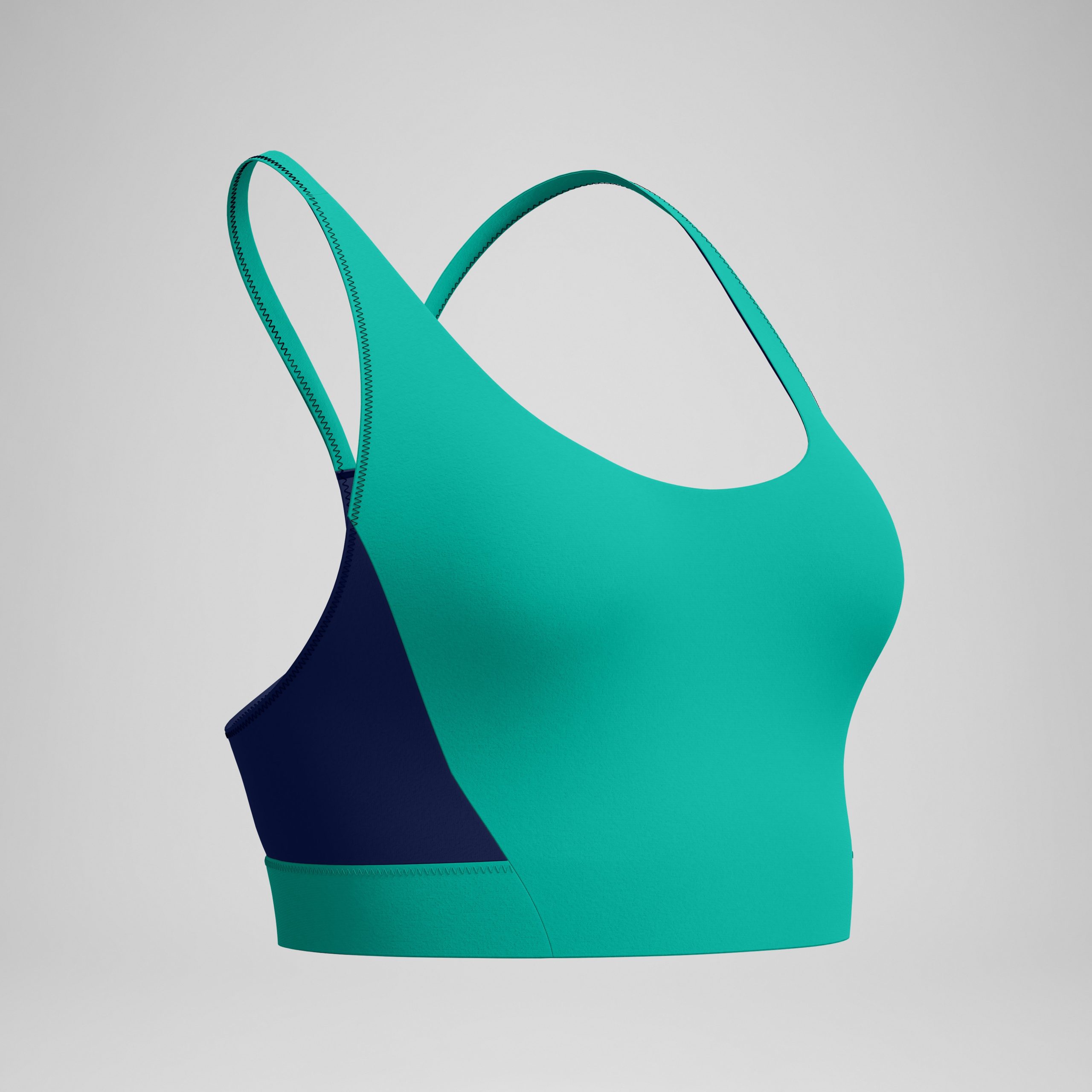 Women's Colorblock Bikini Top Teal/Navy - Image 5