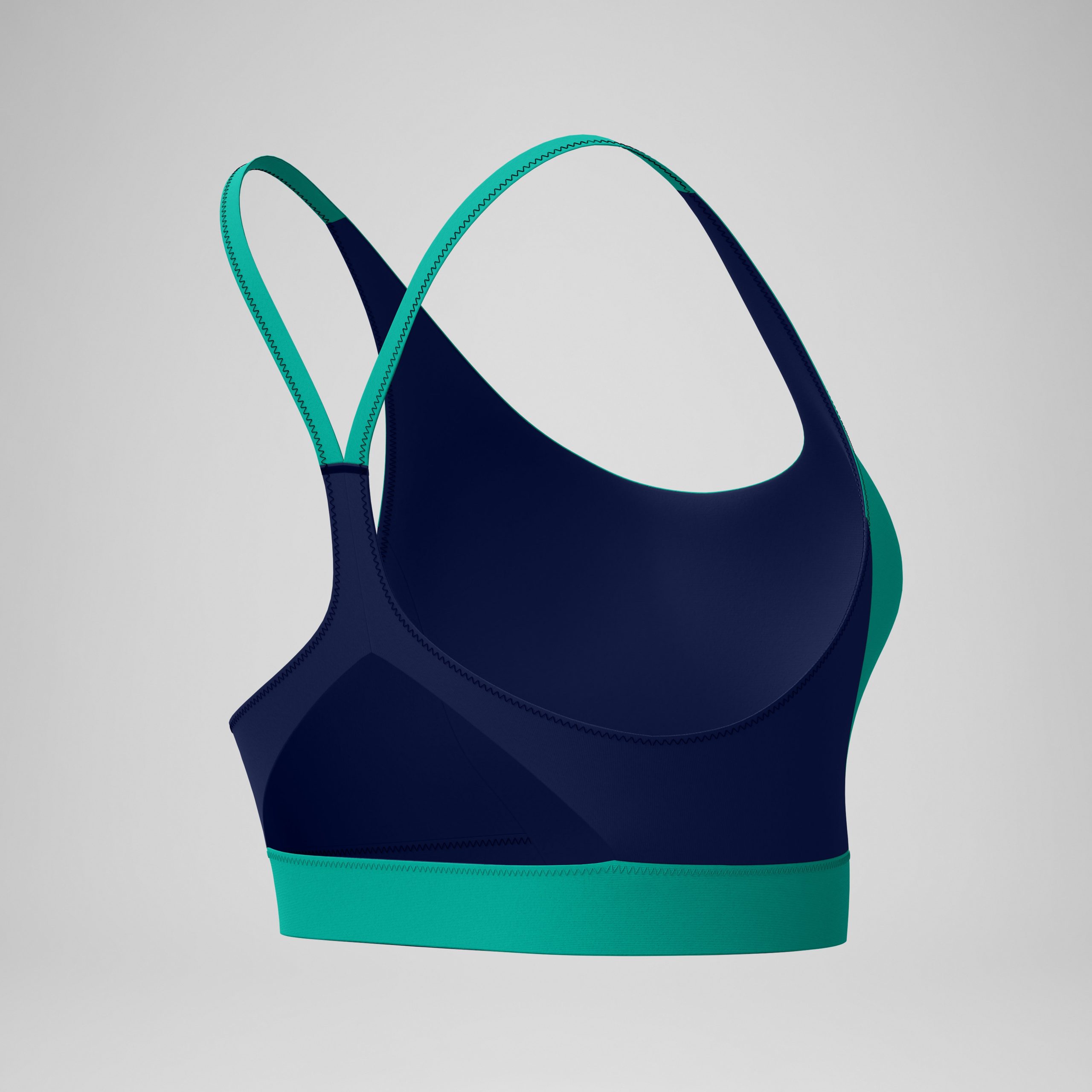Women's Colorblock Bikini Top Teal/Navy - Image 7