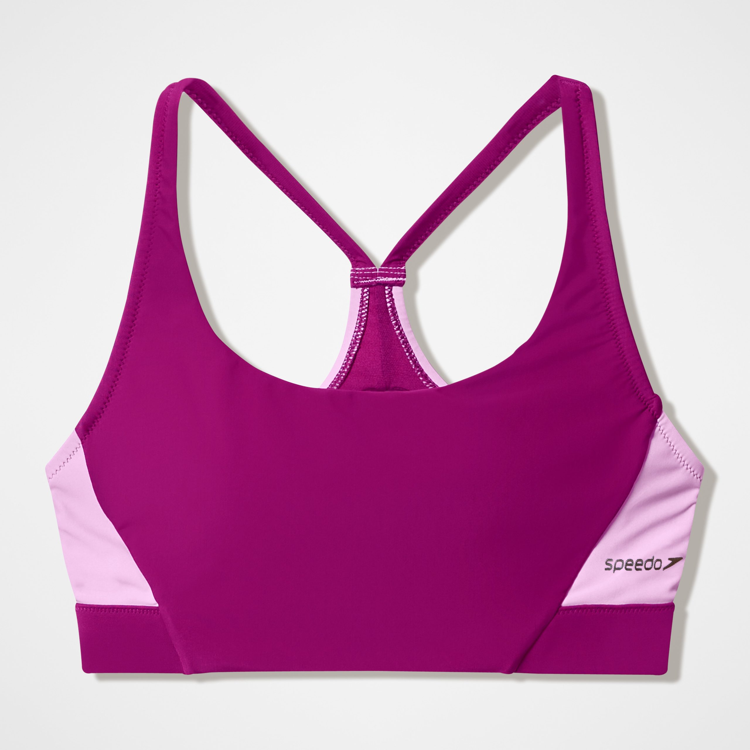 Women's Colorblock Bikini Top Dark Pink - Image 4