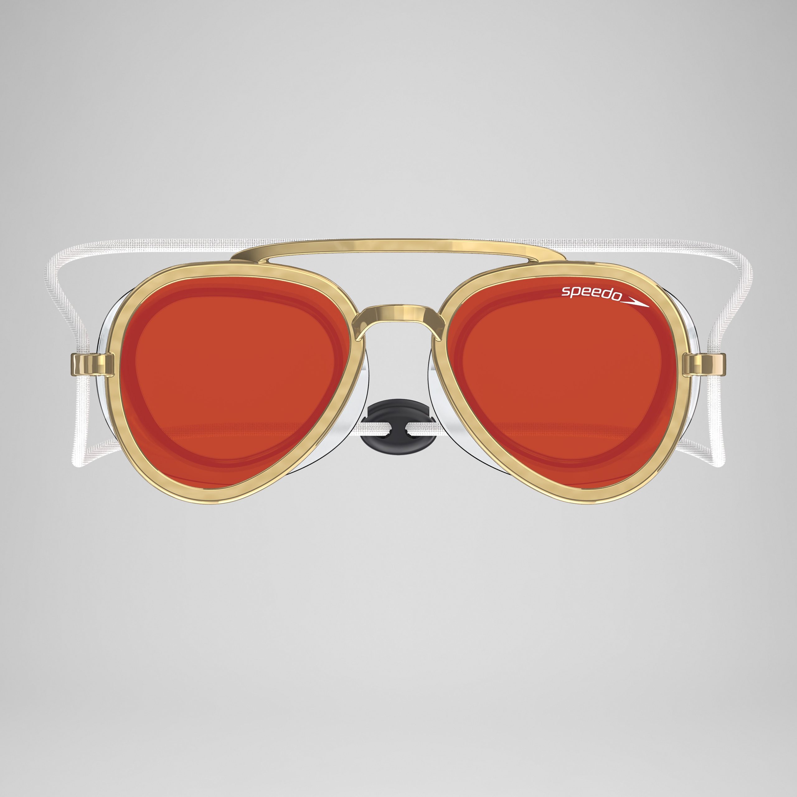 Adult Sunny G Mariner Mirror Goggles Red/Gold - Image 2