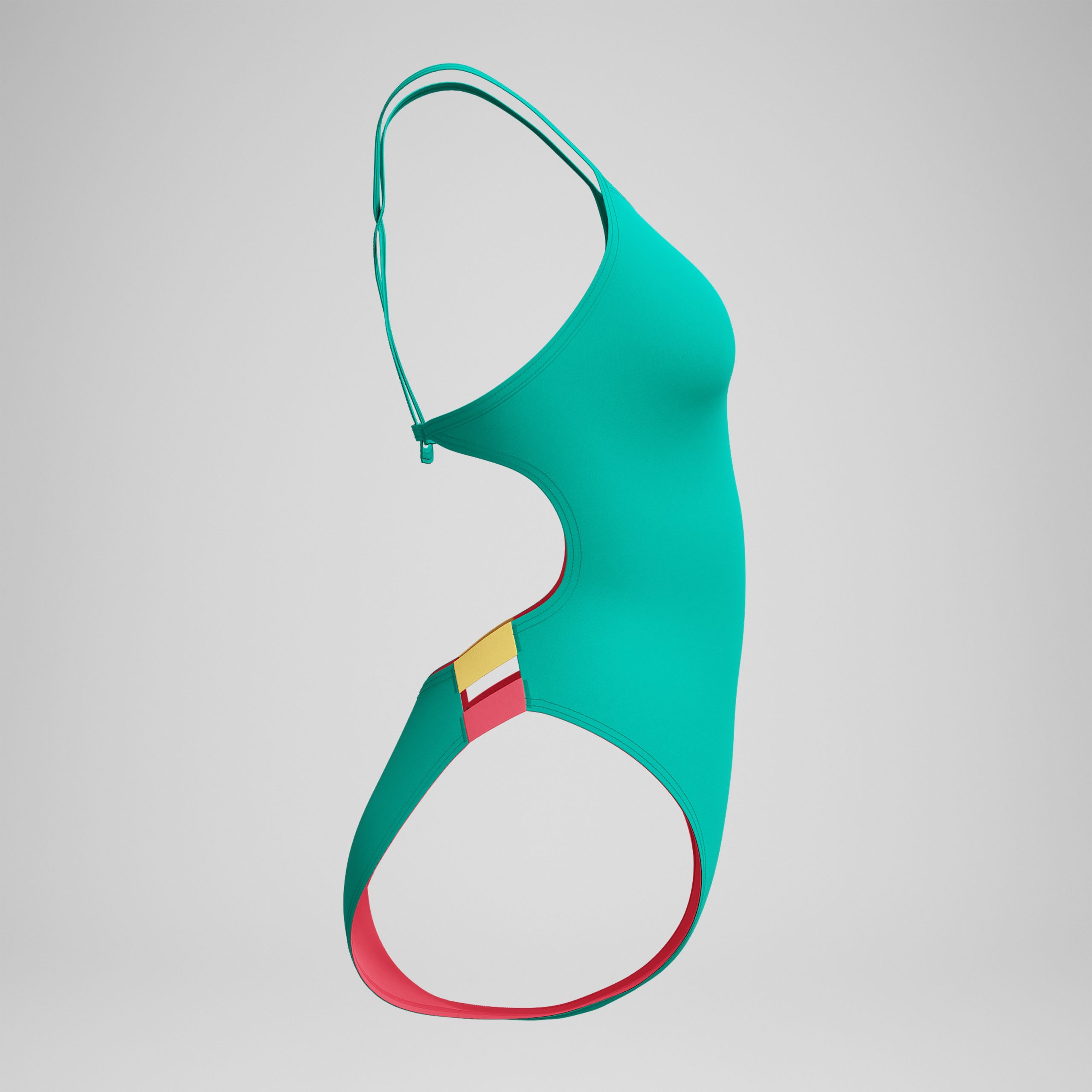 Women's Solid Twist Back One Piece Green - Image 6