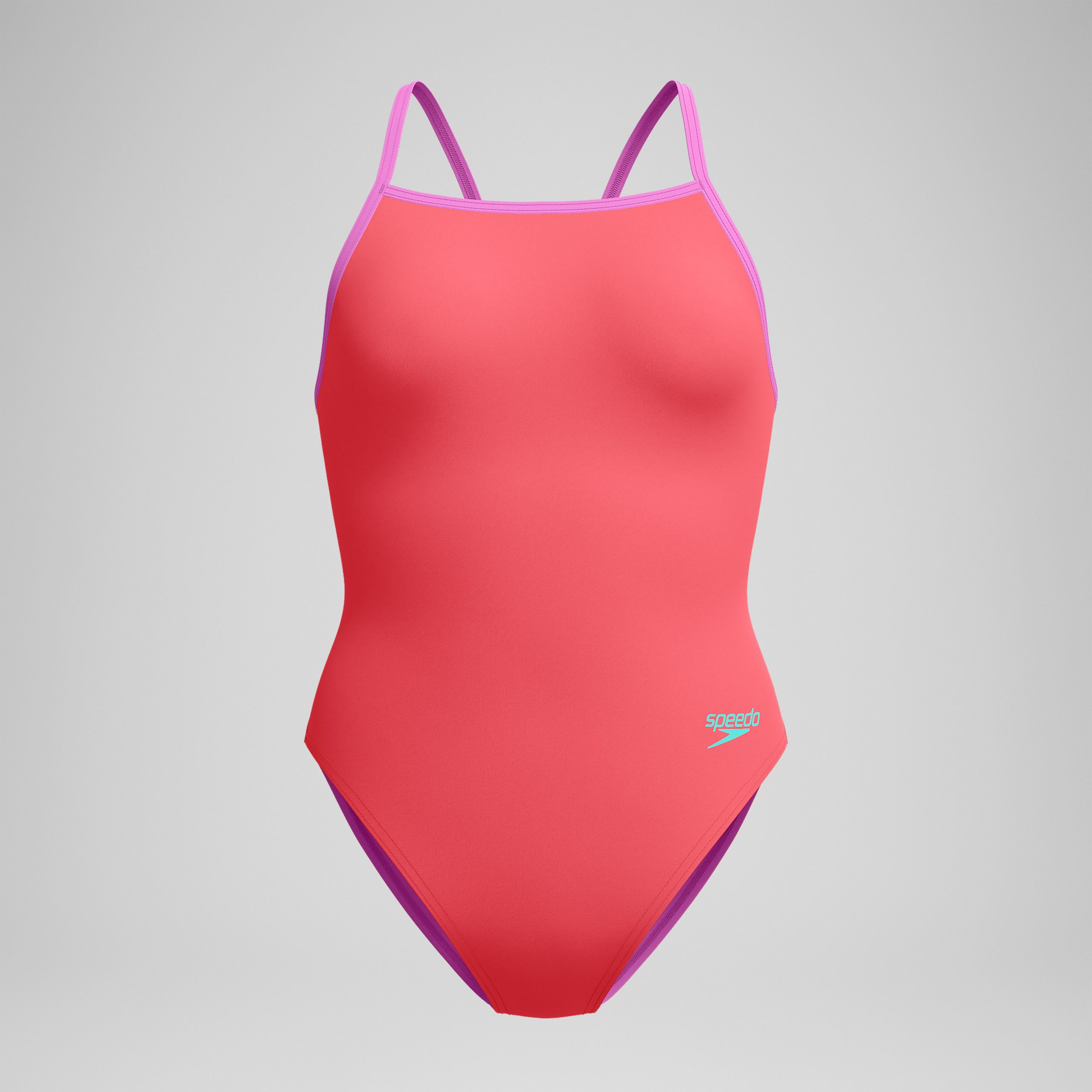 Women's Solid Tri Back One Piece Orange - Image 5