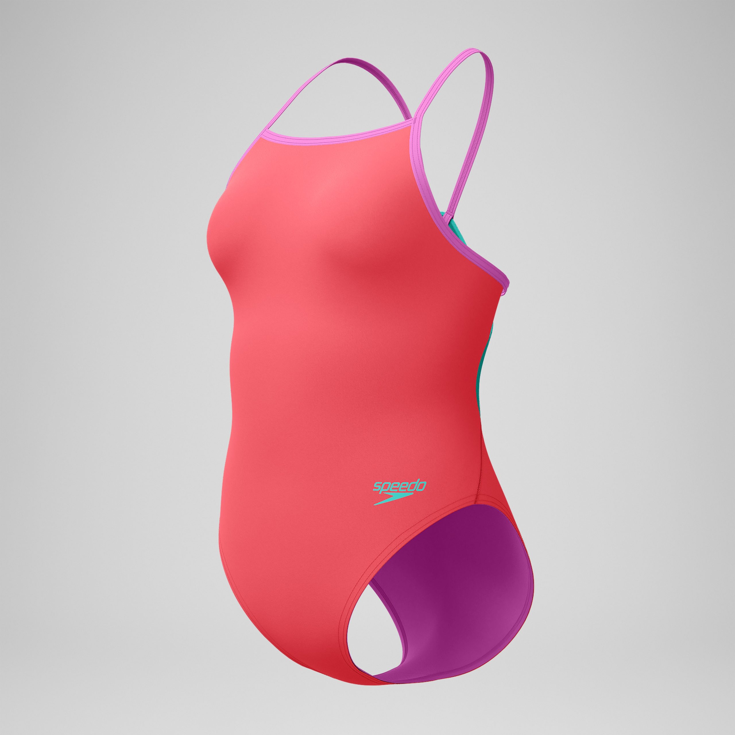 Women's Solid Tri Back One Piece Orange - Image 8