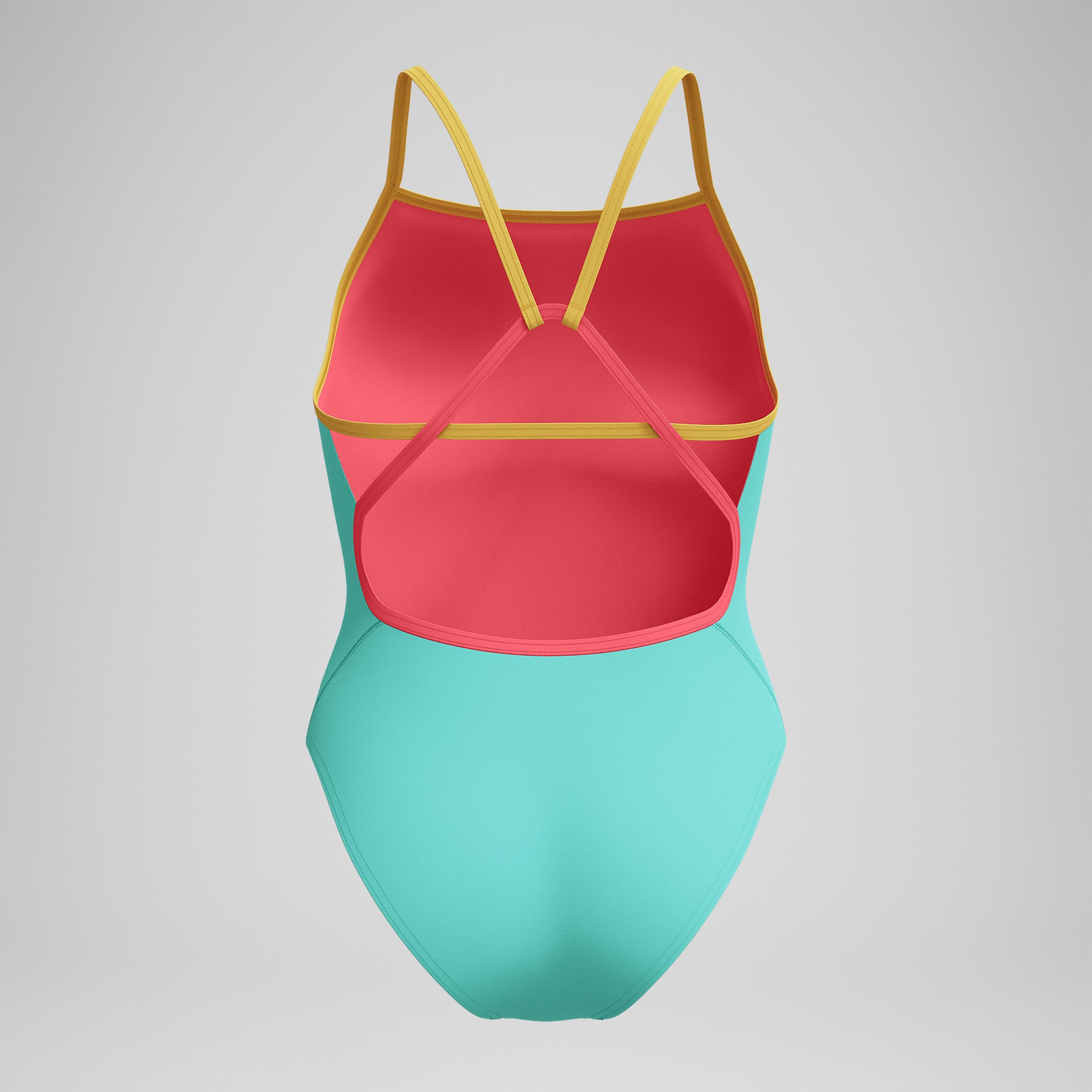 Women's Solid Tri Back One Piece Teal - Image 7