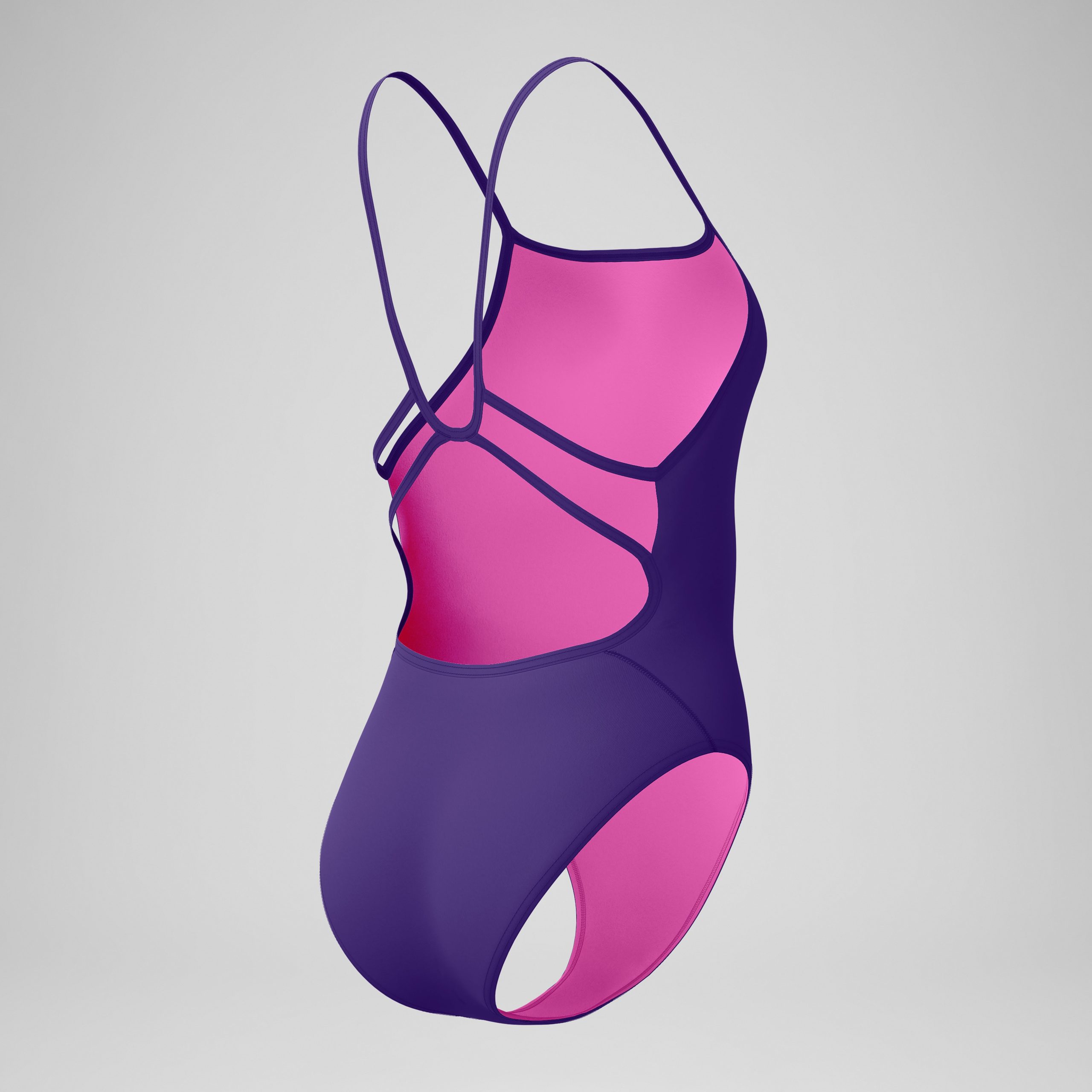 Women's Club Training Web Back One Piece Purple - Image 7